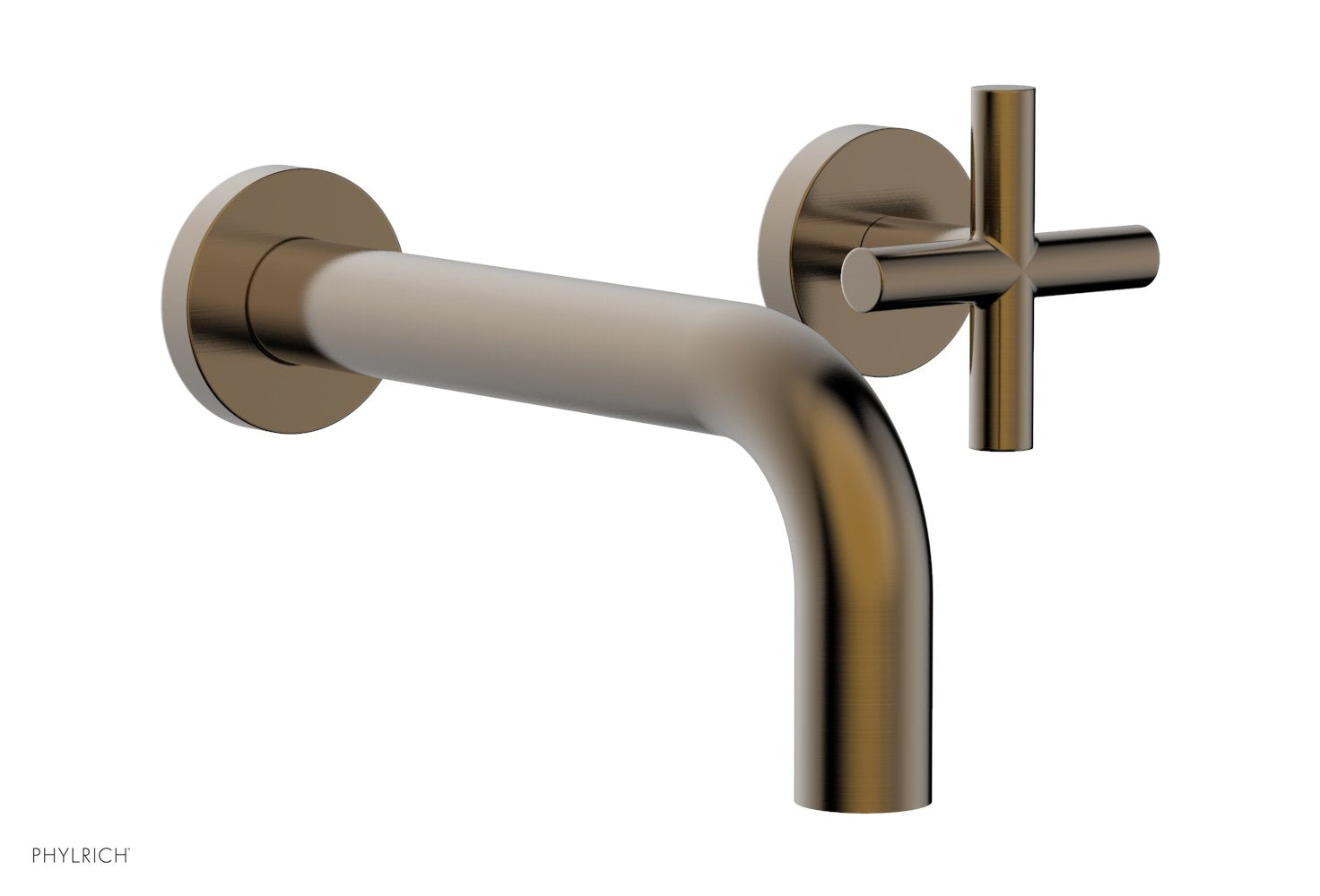 Phylrich TRANSITION Single Handle Wall Lavatory Set - Cross Handles by Phylrich