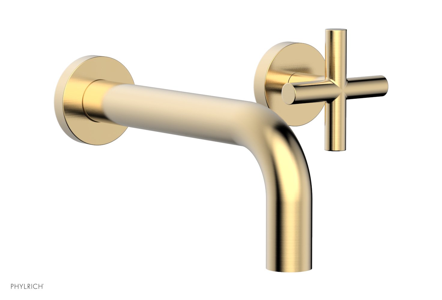 Phylrich TRANSITION Single Handle Wall Lavatory Set - Cross Handles by Phylrich