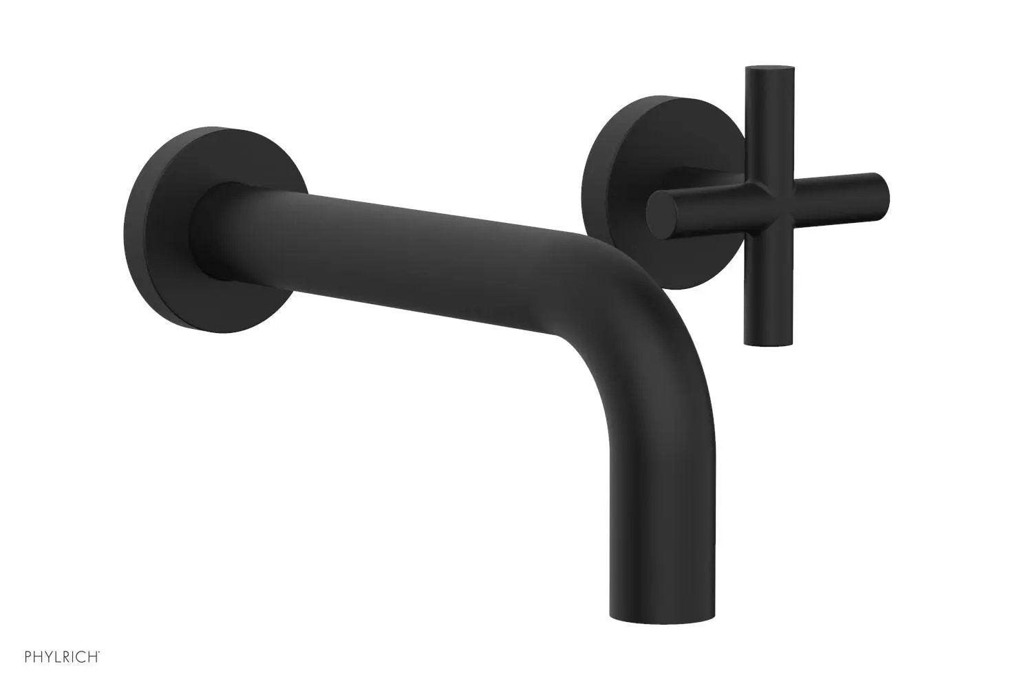 Phylrich TRANSITION Single Handle Wall Lavatory Set - Cross Handles by Phylrich