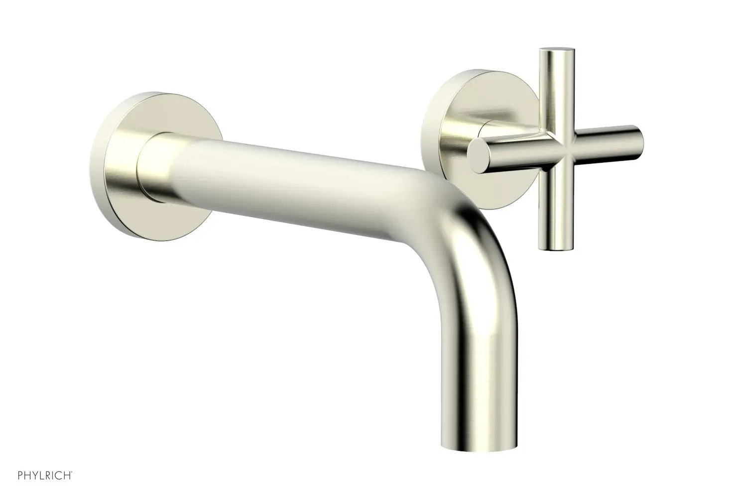 Phylrich TRANSITION Single Handle Wall Lavatory Set - Cross Handles by Phylrich