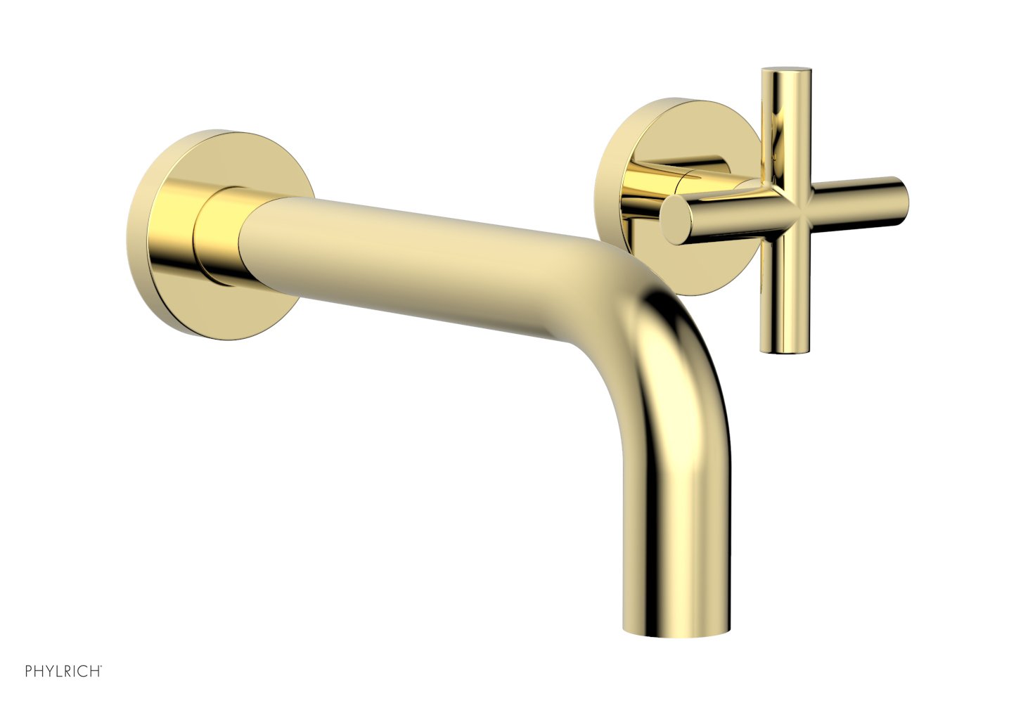 Phylrich TRANSITION Single Handle Wall Lavatory Set - Cross Handles by Phylrich