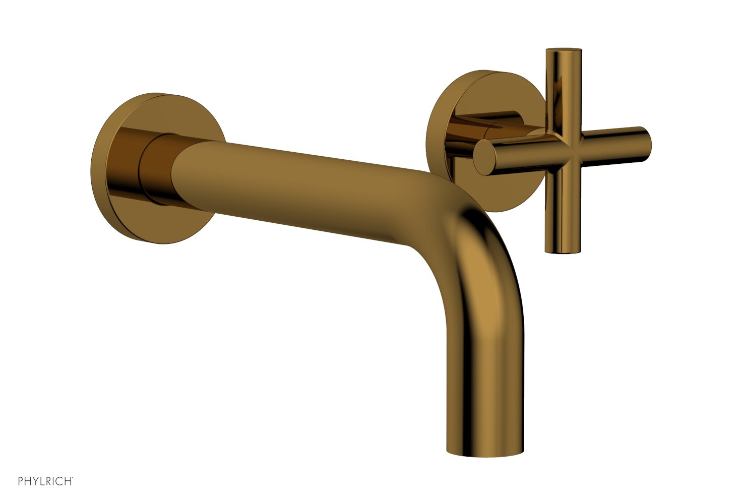 Phylrich TRANSITION Single Handle Wall Lavatory Set - Cross Handles by Phylrich