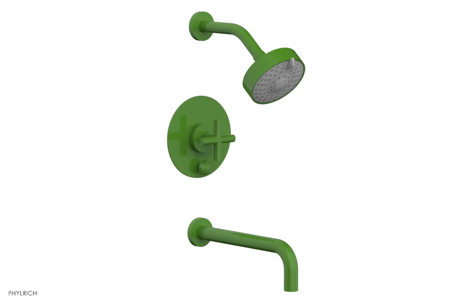 Phylrich TRANSITION Pressure Balance Tub & Shower Set 10" Spout - Cross Handle by Phylrich