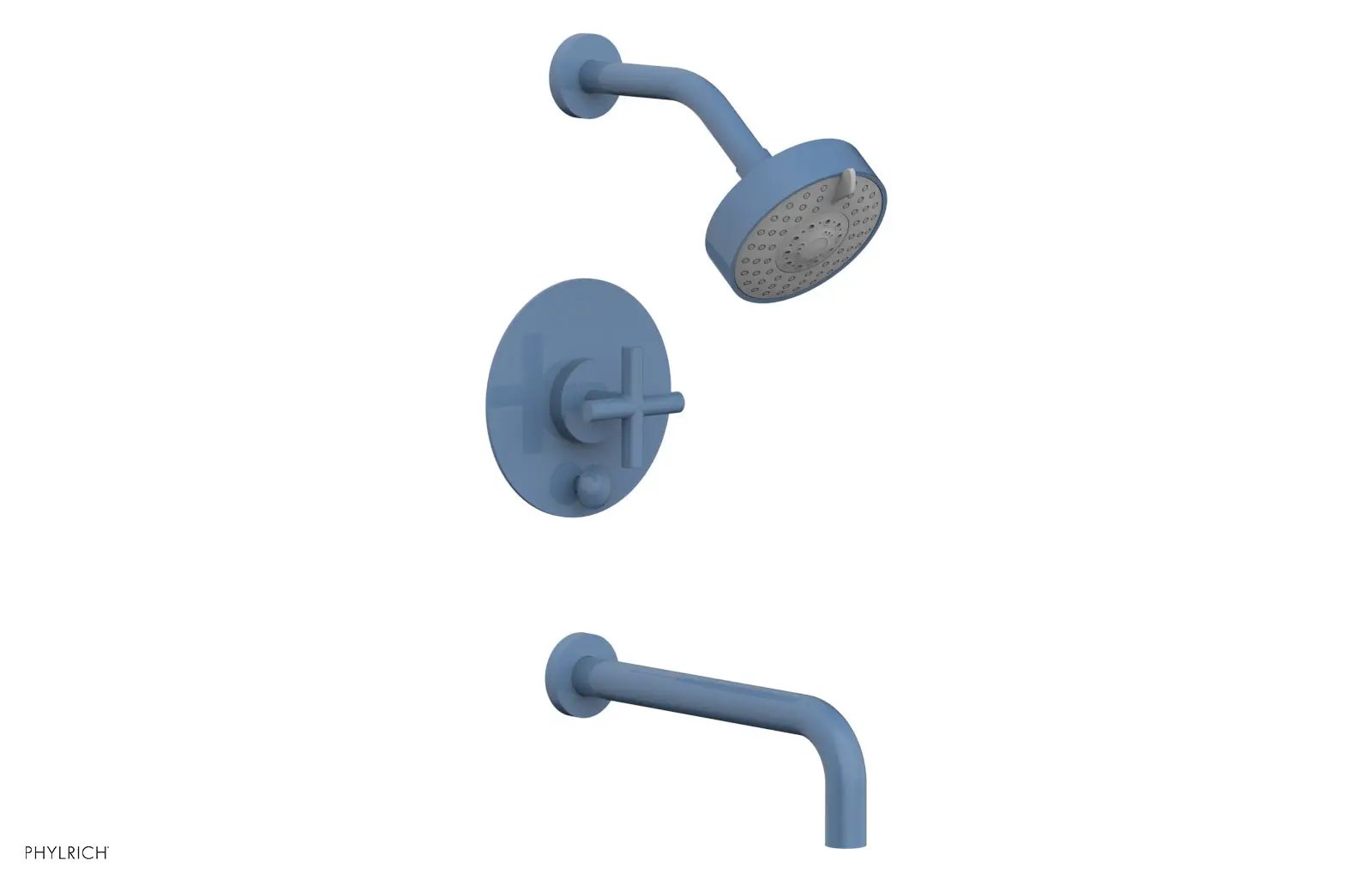 Phylrich TRANSITION Pressure Balance Tub & Shower Set 10" Spout - Cross Handle by Phylrich