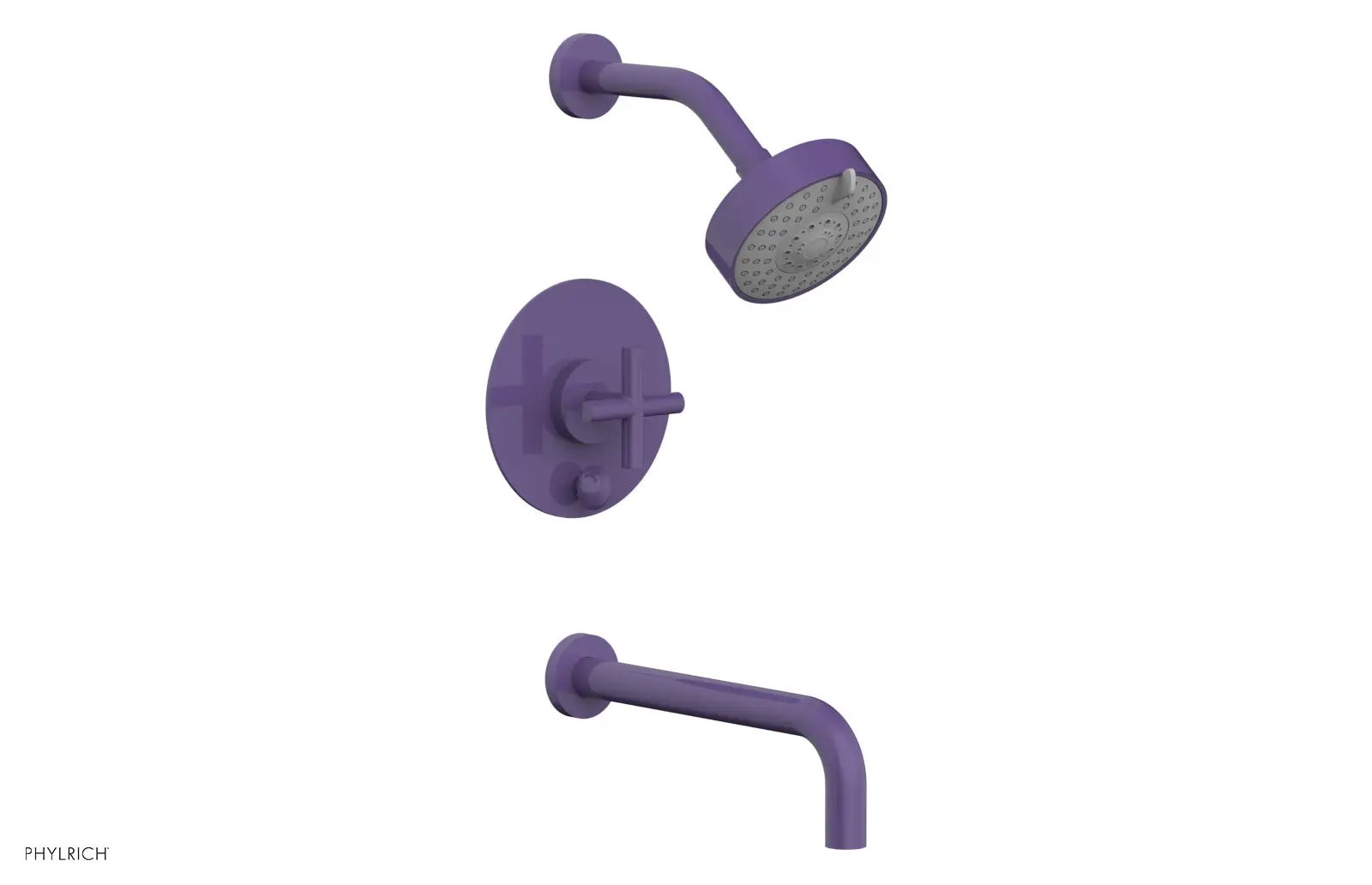 Phylrich TRANSITION Pressure Balance Tub & Shower Set 10" Spout - Cross Handle by Phylrich