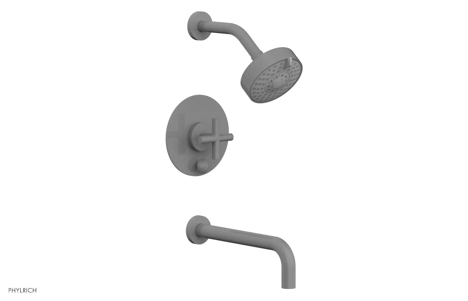 Phylrich TRANSITION Pressure Balance Tub & Shower Set 10" Spout - Cross Handle by Phylrich