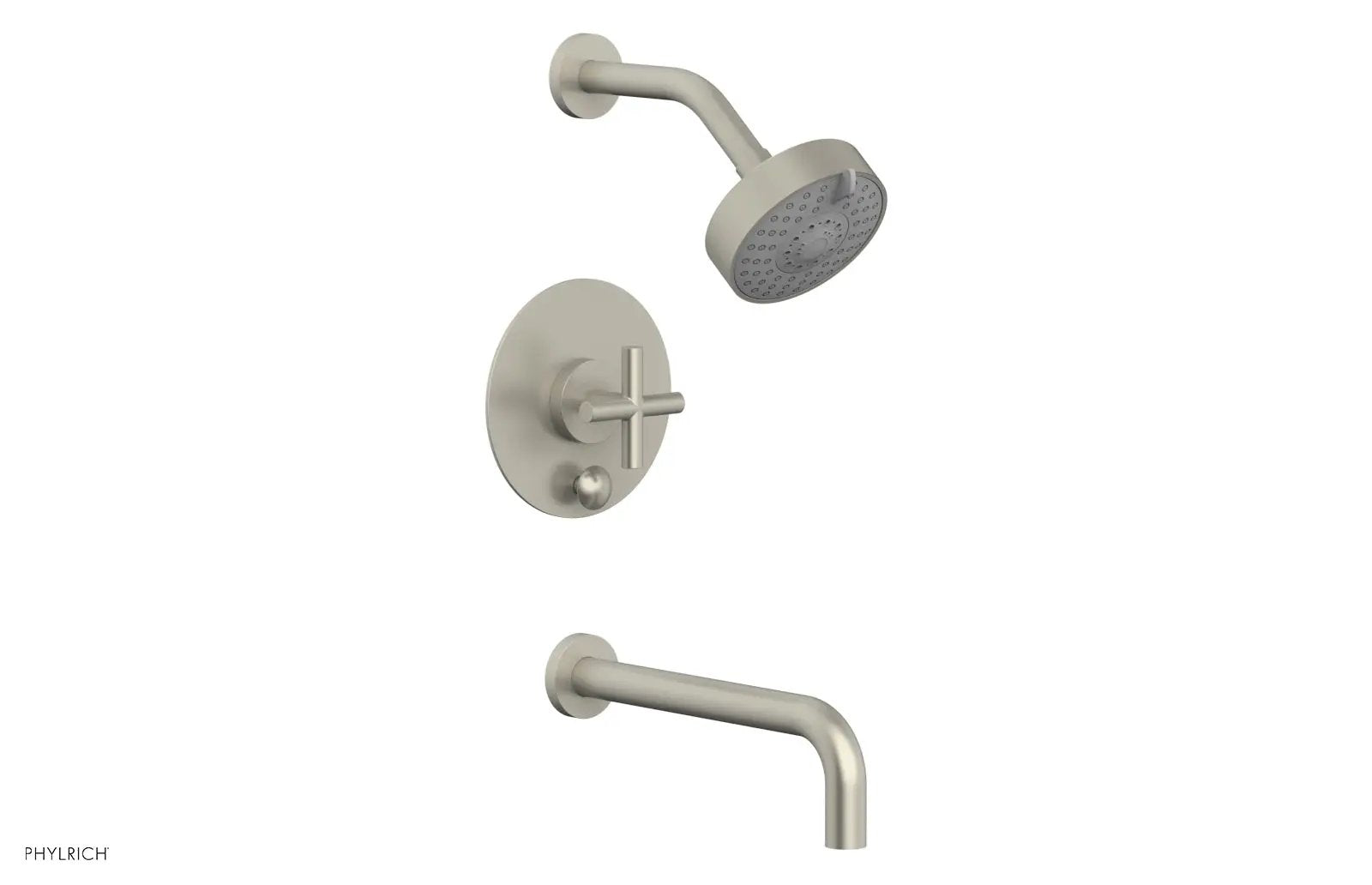 Phylrich TRANSITION Pressure Balance Tub & Shower Set 10" Spout - Cross Handle by Phylrich