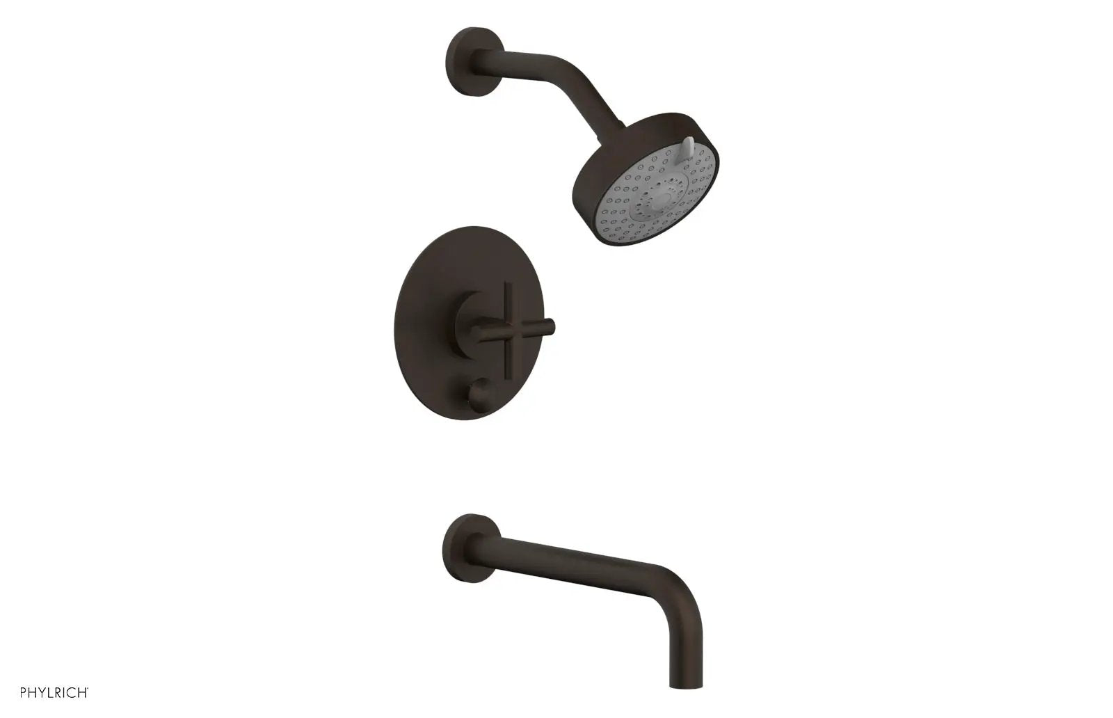 Phylrich TRANSITION Pressure Balance Tub & Shower Set 10" Spout - Cross Handle by Phylrich