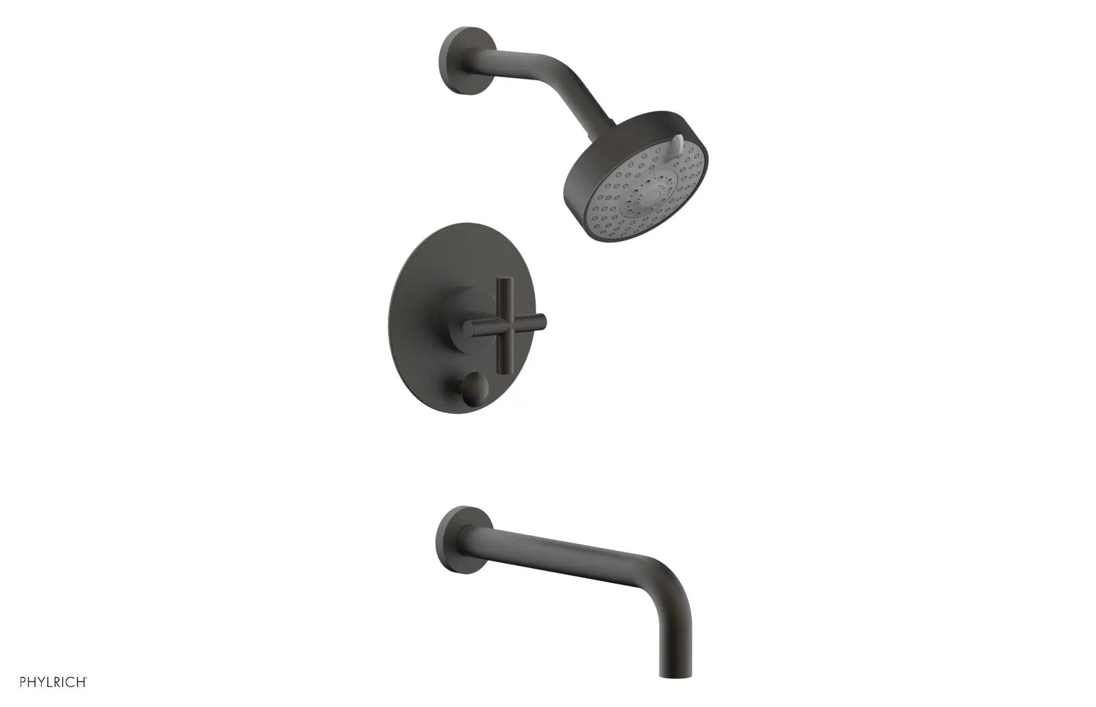 Phylrich TRANSITION Pressure Balance Tub & Shower Set 10" Spout - Cross Handle by Phylrich