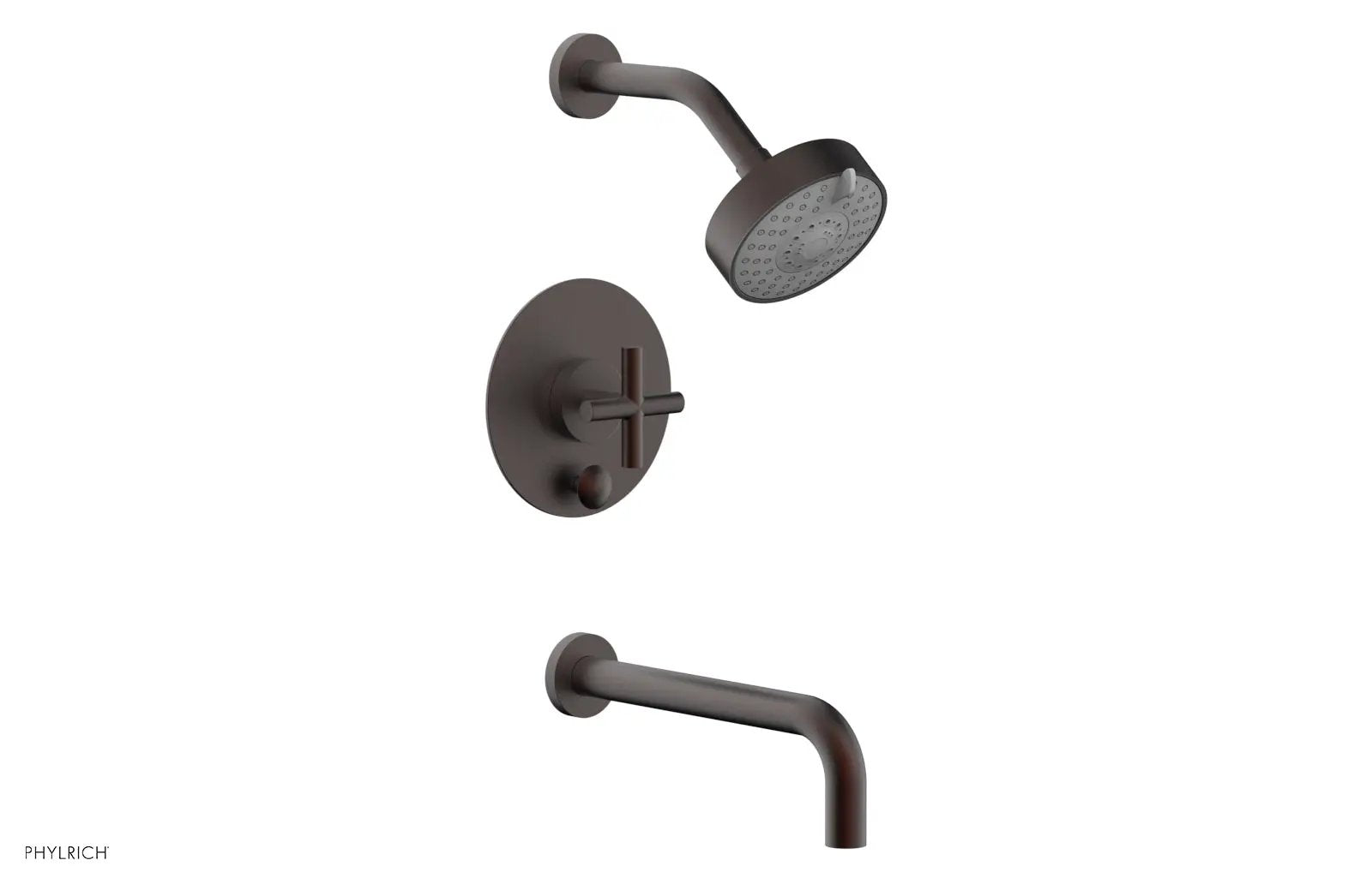 Phylrich TRANSITION Pressure Balance Tub & Shower Set 10" Spout - Cross Handle by Phylrich
