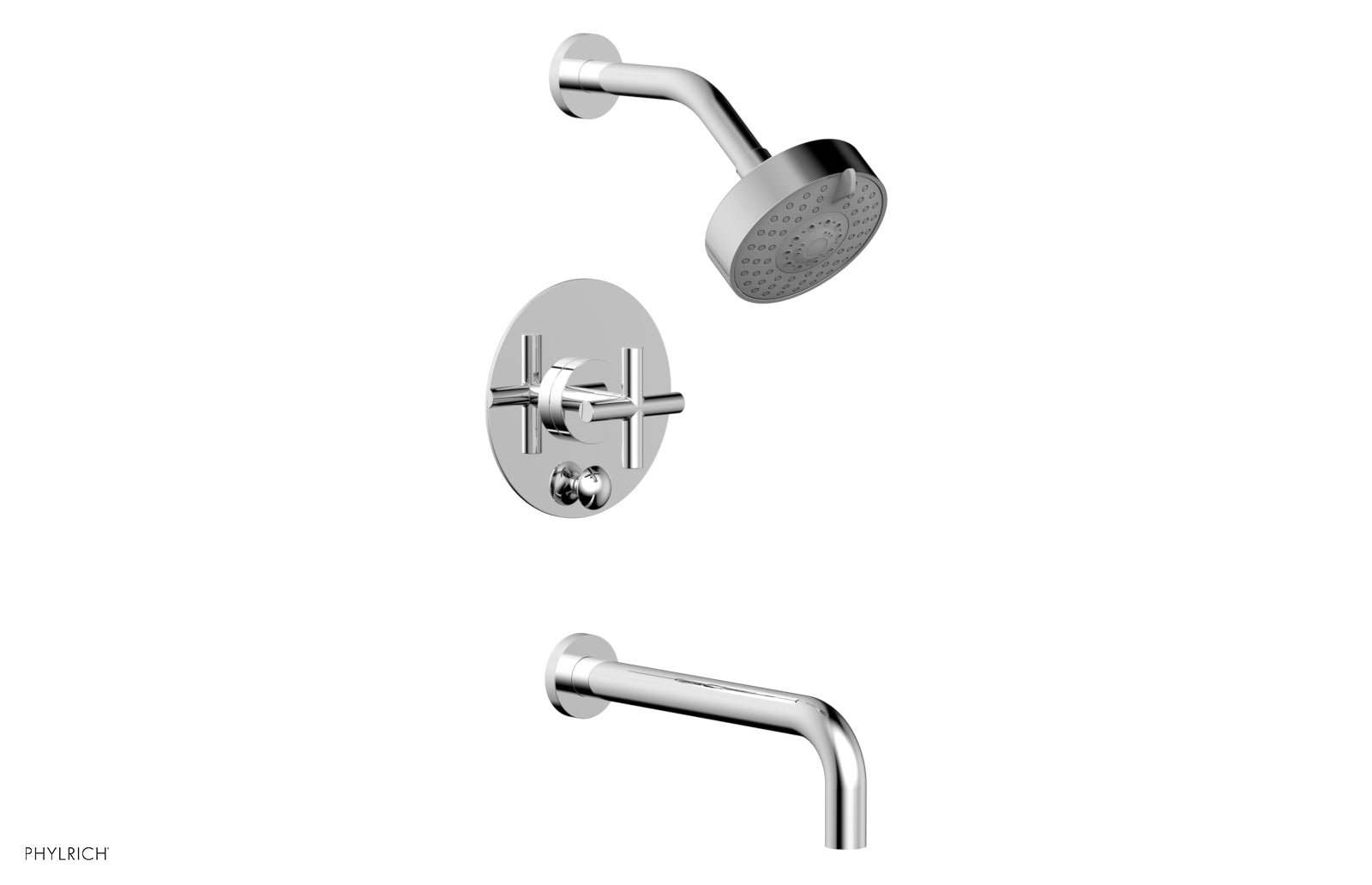 polished chrome shower set