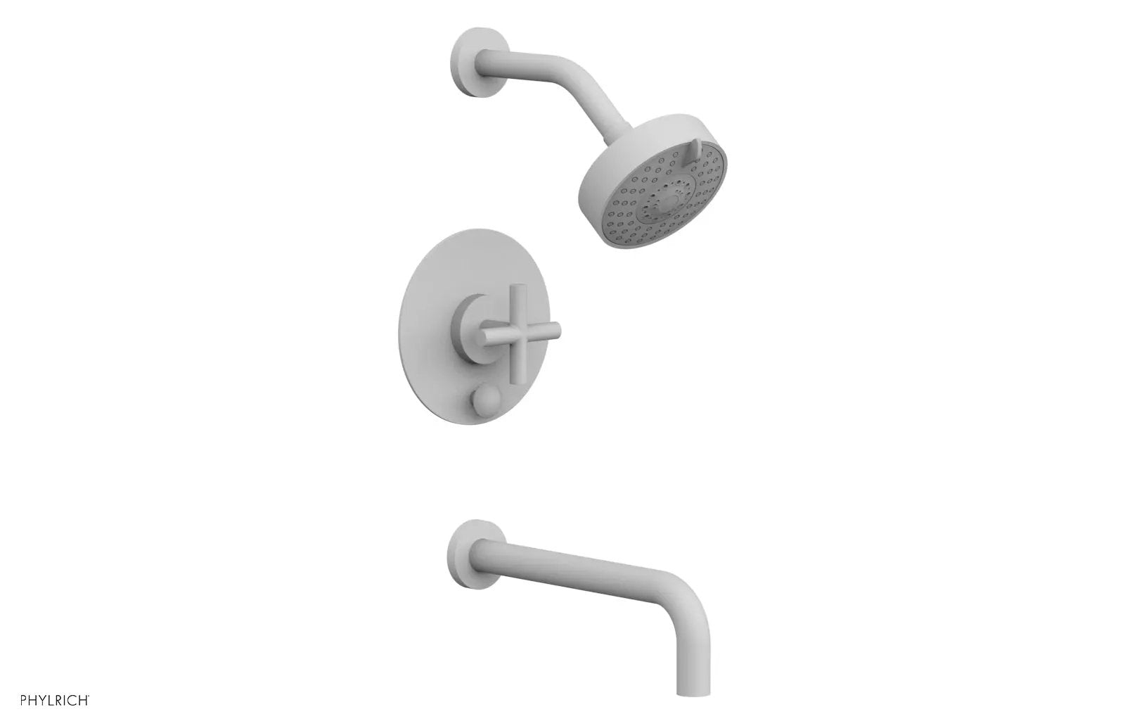 Phylrich TRANSITION Pressure Balance Tub & Shower Set 10" Spout - Cross Handle by Phylrich
