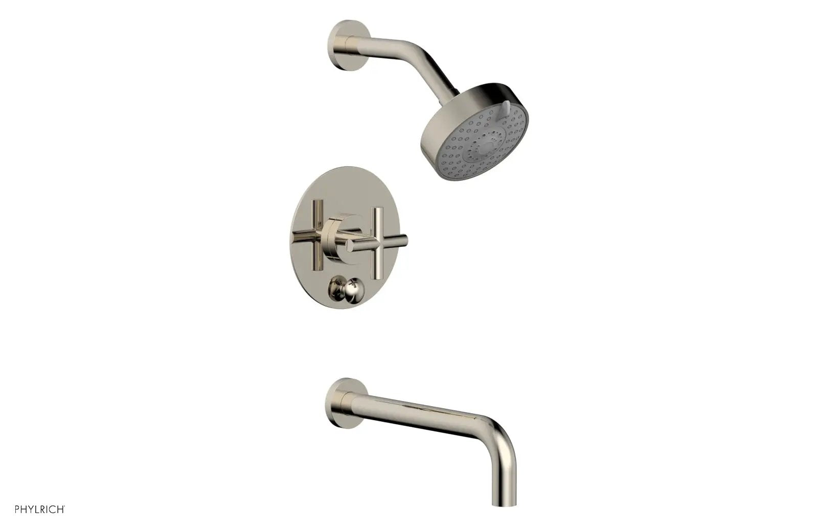 Phylrich TRANSITION Pressure Balance Tub & Shower Set 10" Spout - Cross Handle by Phylrich