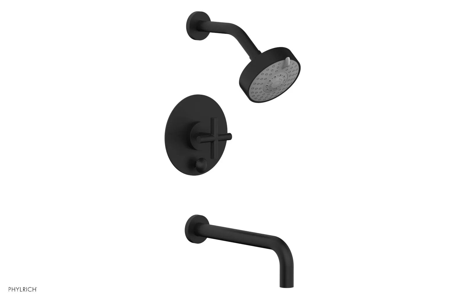 Phylrich TRANSITION Pressure Balance Tub & Shower Set 10" Spout - Cross Handle by Phylrich