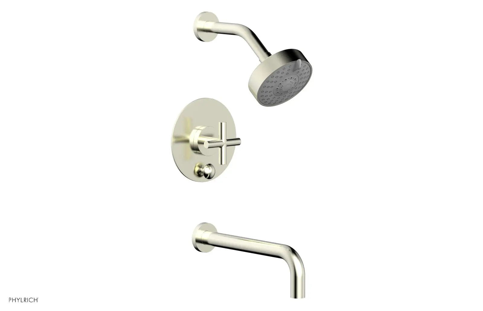 Phylrich TRANSITION Pressure Balance Tub & Shower Set 10" Spout - Cross Handle by Phylrich