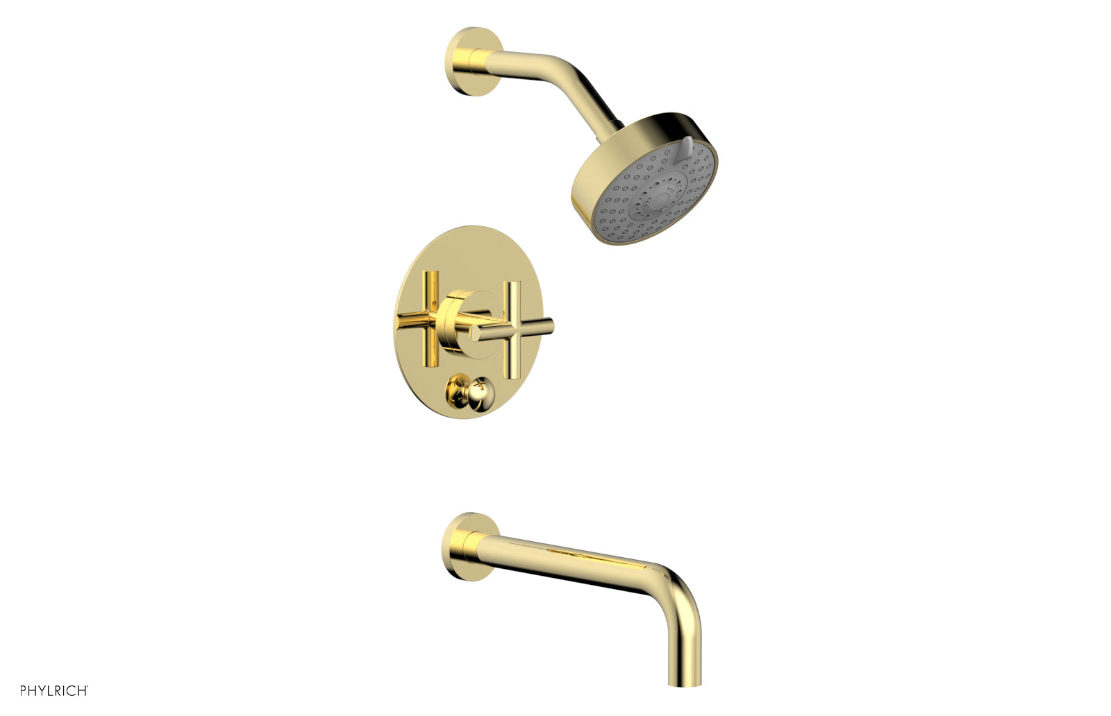 Phylrich TRANSITION Pressure Balance Tub & Shower Set 10" Spout - Cross Handle