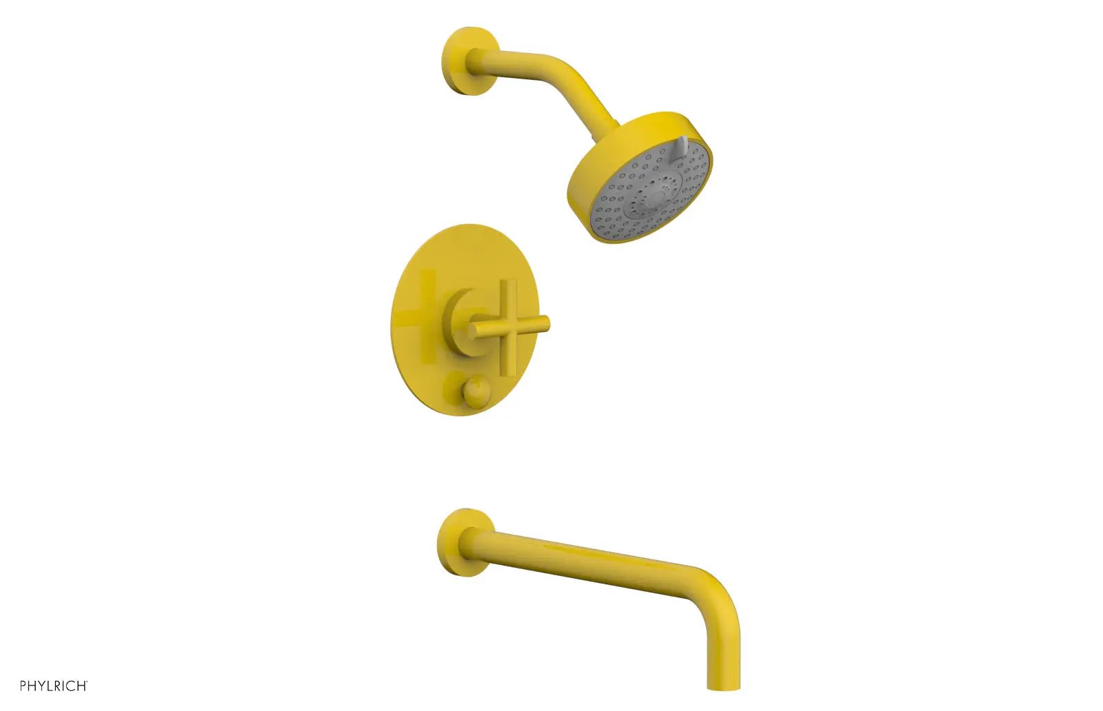 Phylrich TRANSITION Pressure Balance Tub & Shower Set 12" Spout - Cross Handle by Phylrich