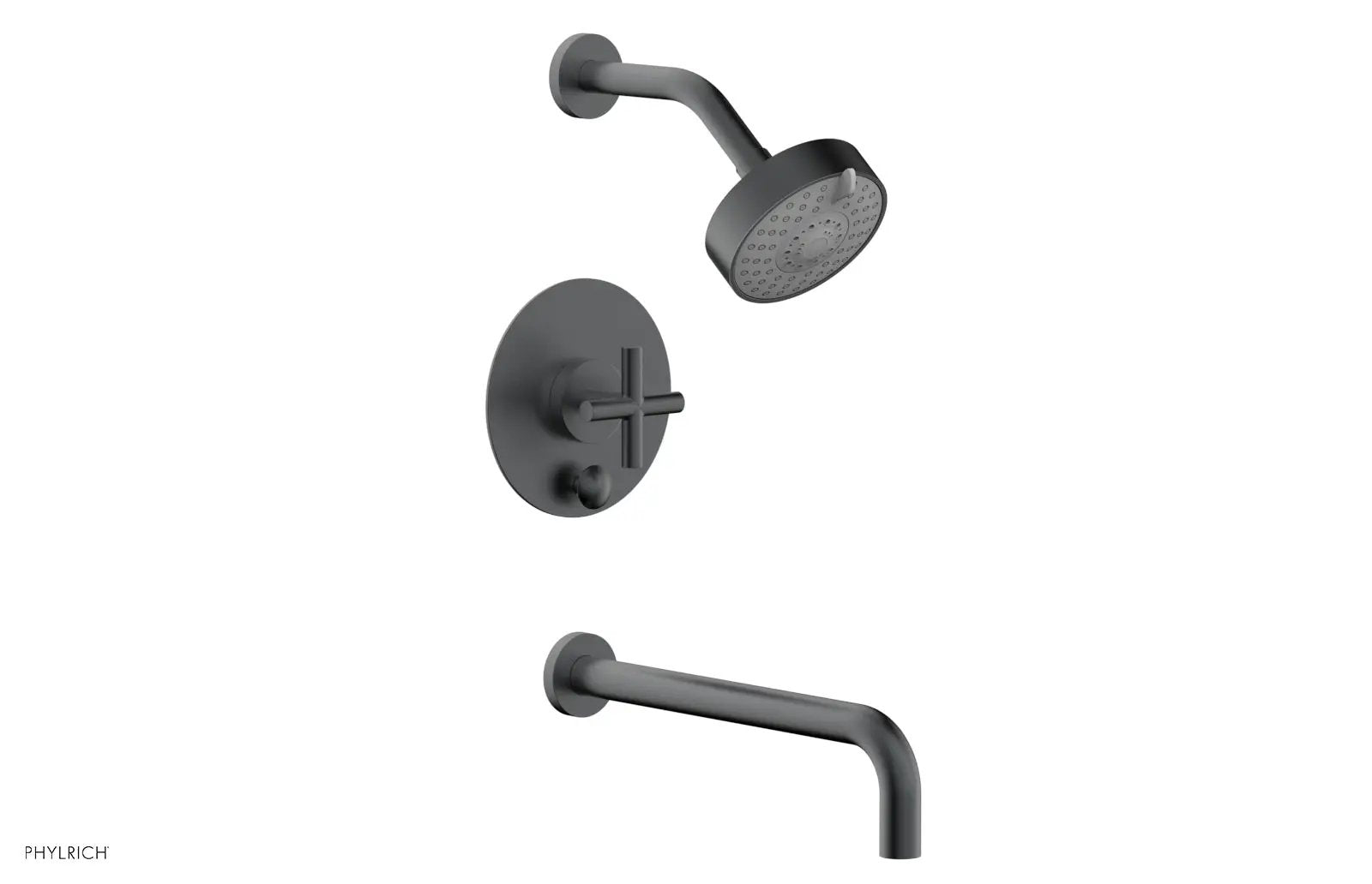 Phylrich TRANSITION Pressure Balance Tub & Shower Set 12" Spout - Cross Handle by Phylrich