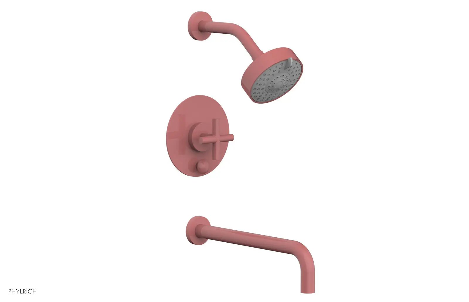 Phylrich TRANSITION Pressure Balance Tub & Shower Set 12" Spout - Cross Handle by Phylrich