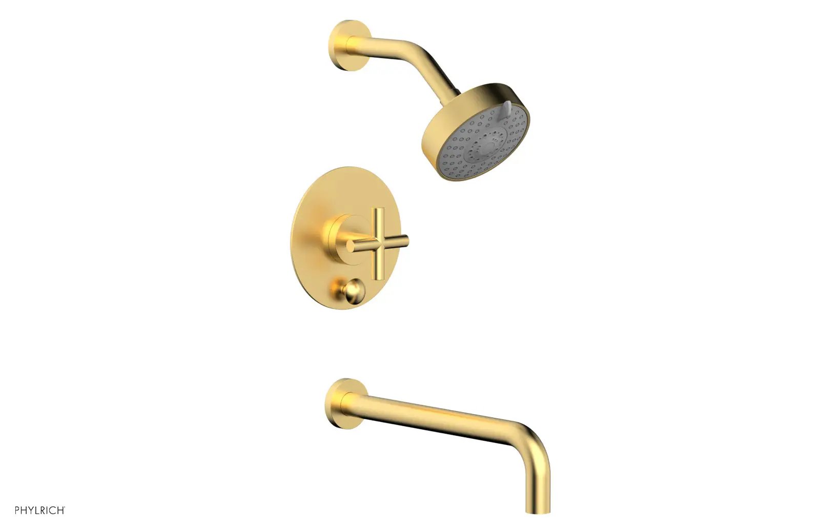 Phylrich TRANSITION Pressure Balance Tub & Shower Set 12" Spout - Cross Handle by Phylrich