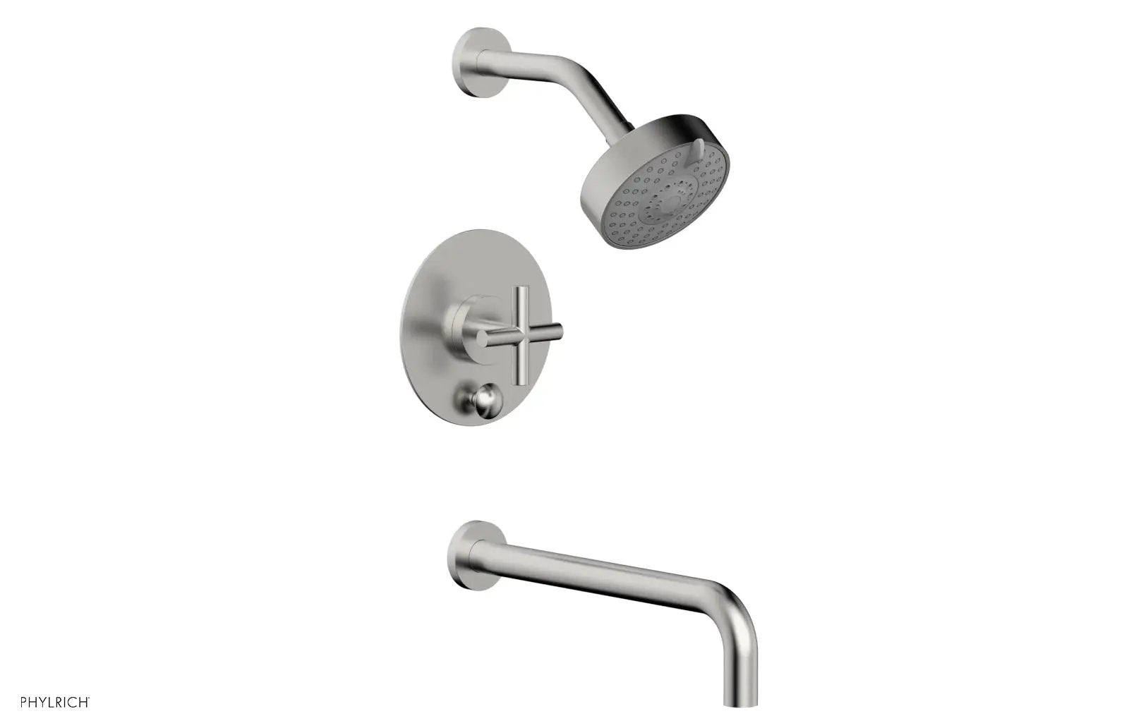 Phylrich TRANSITION Pressure Balance Tub & Shower Set 12" Spout - Cross Handle by Phylrich