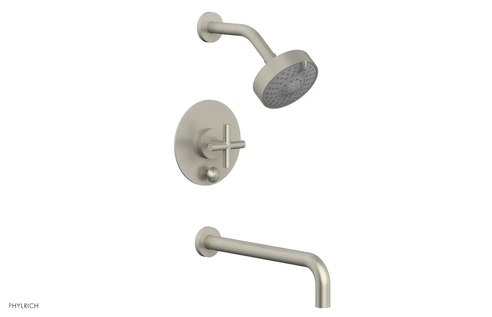 Phylrich TRANSITION Pressure Balance Tub & Shower Set 12" Spout - Cross Handle by Phylrich