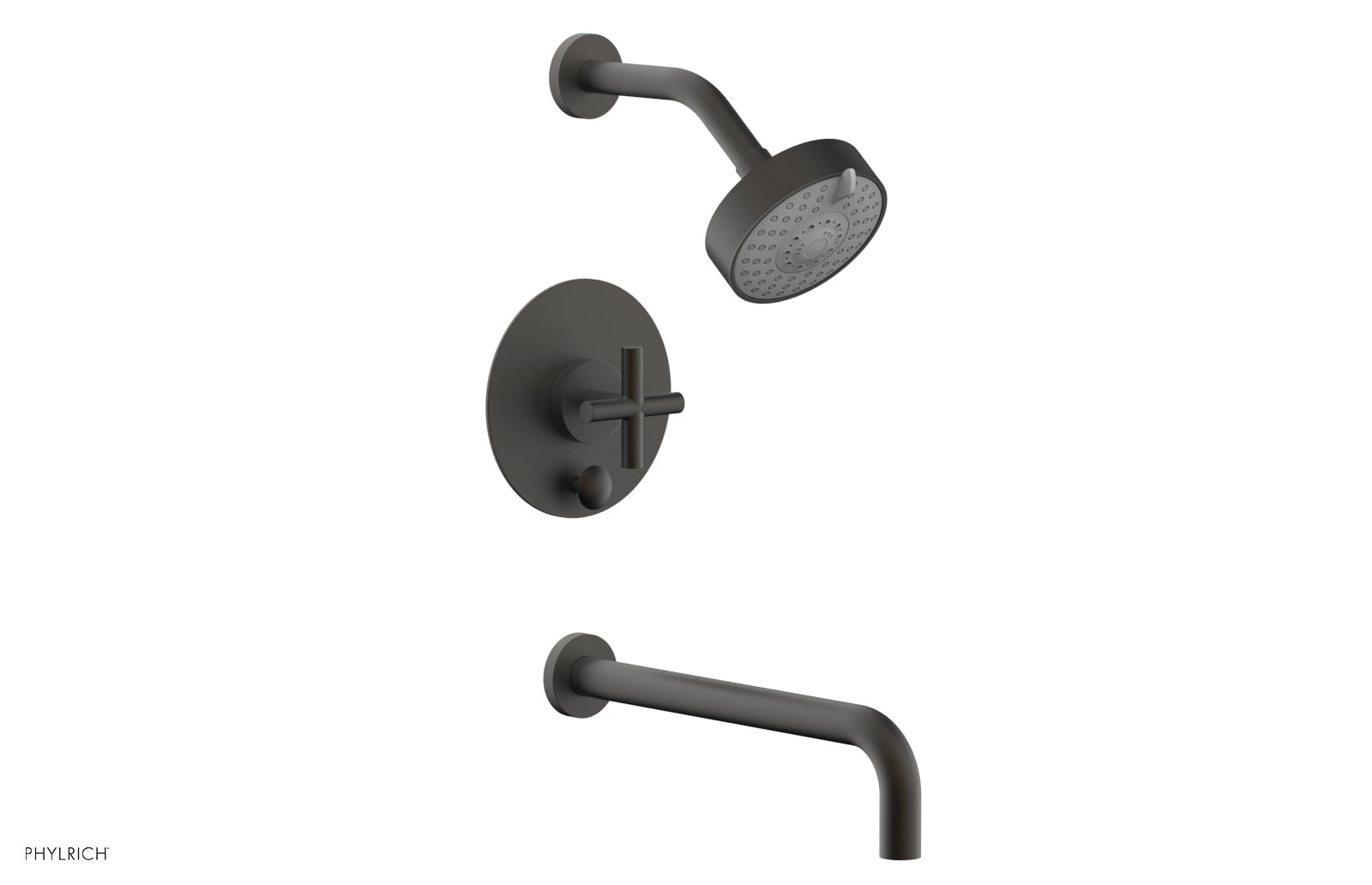 Phylrich TRANSITION Pressure Balance Tub & Shower Set 12" Spout - Cross Handle by Phylrich
