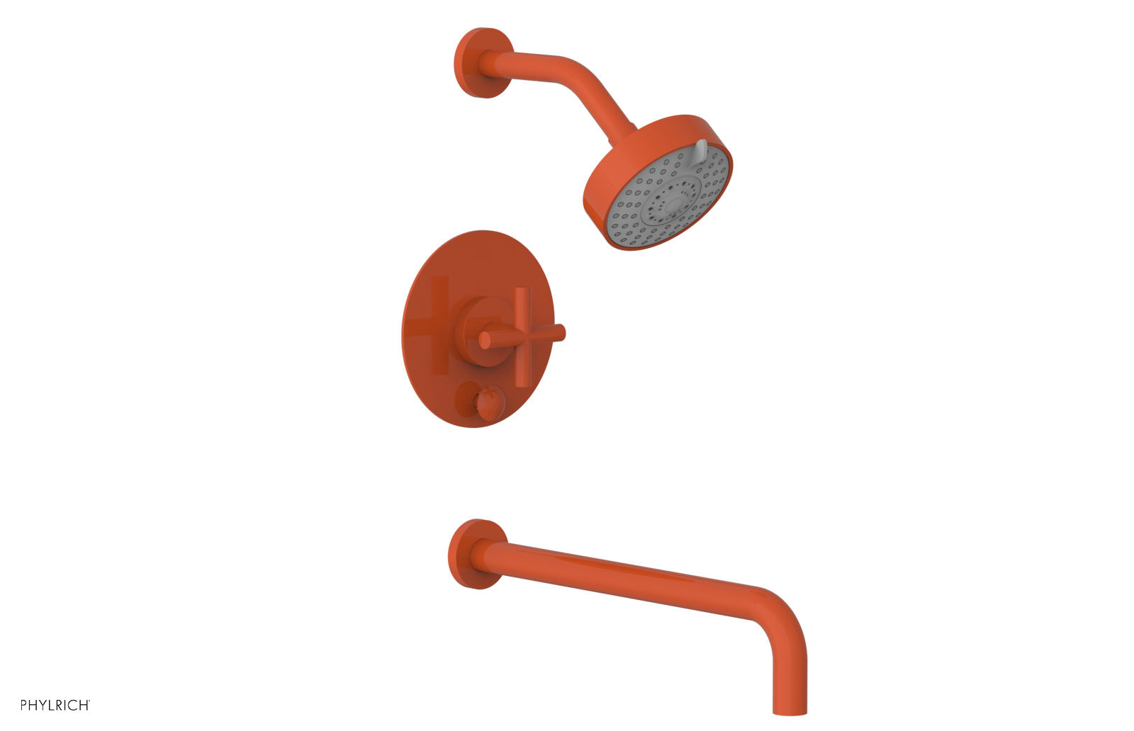 Phylrich TRANSITION Pressure Balance Tub & Shower Set 14" Spout - Cross Handle