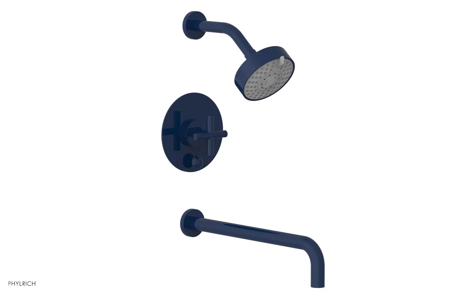 Phylrich TRANSITION Pressure Balance Tub & Shower Set 14" Spout - Cross Handle by Phylrich