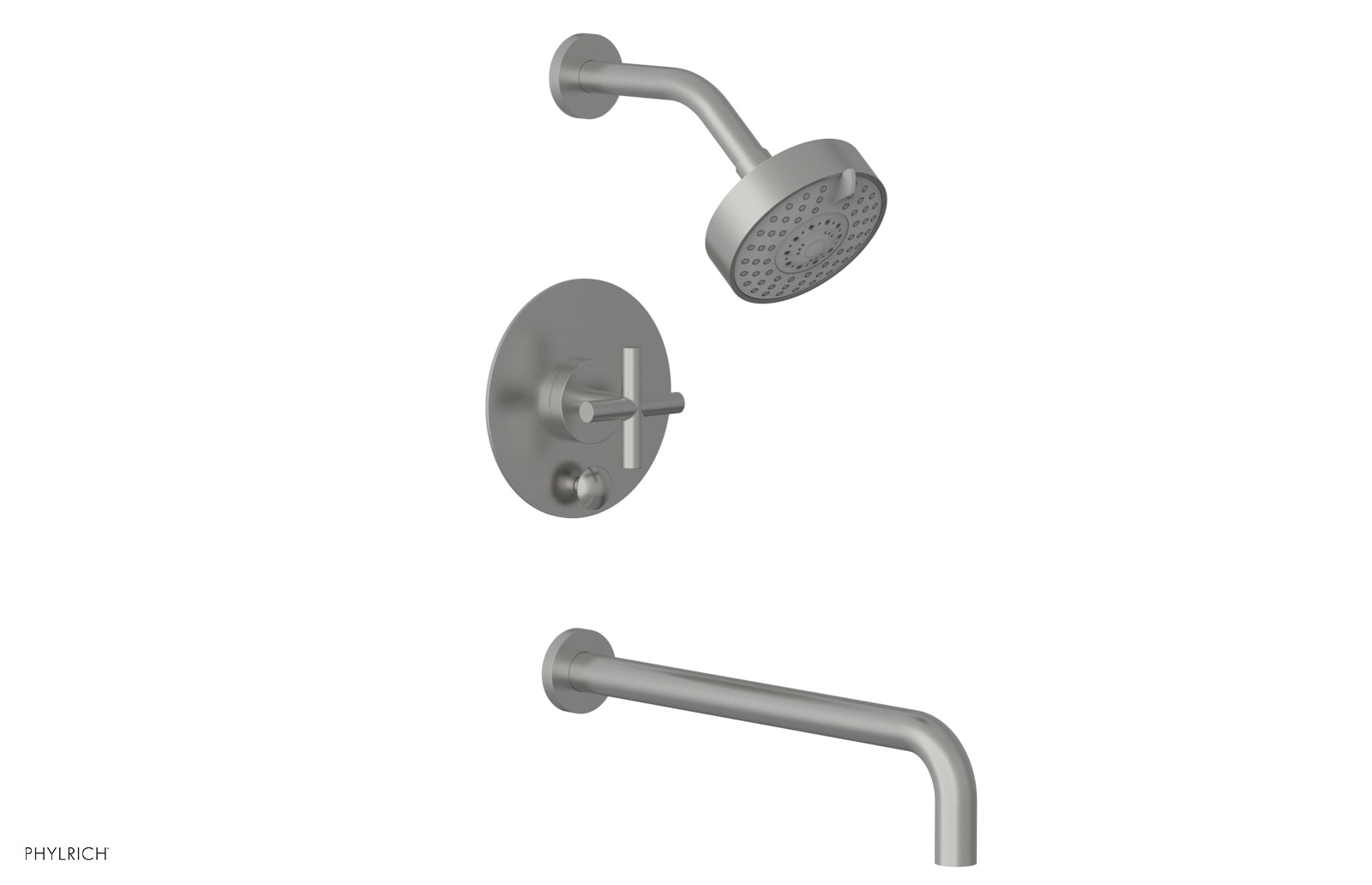 Phylrich TRANSITION Pressure Balance Tub & Shower Set 14" Spout - Cross Handle by Phylrich