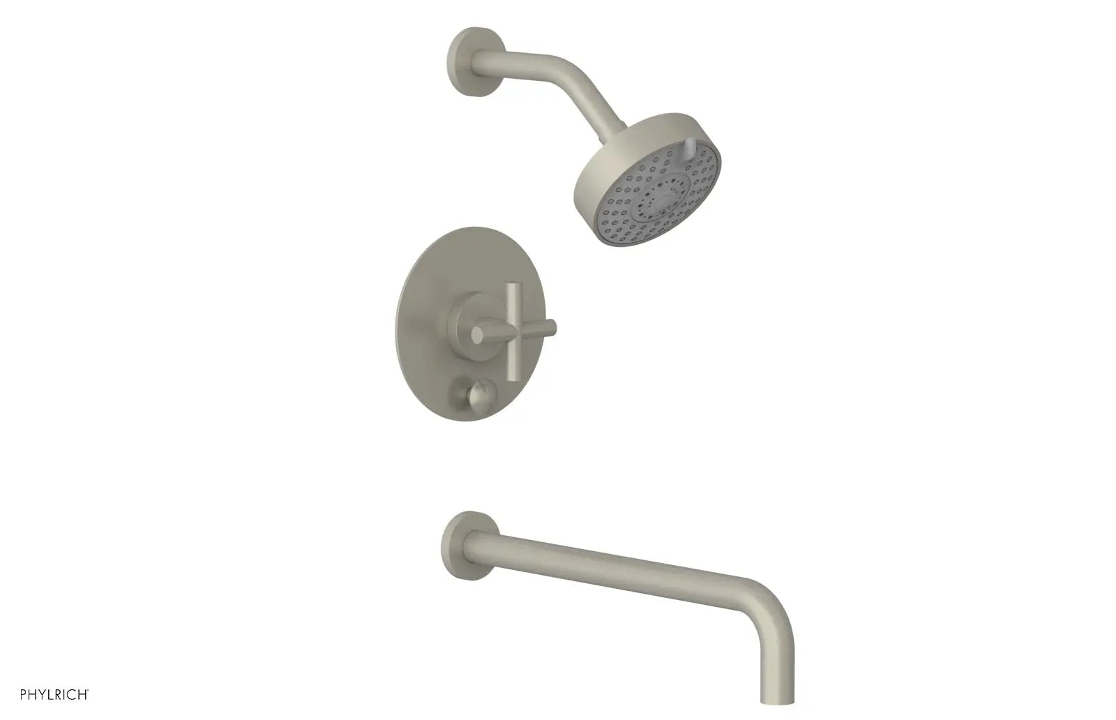 Phylrich TRANSITION Pressure Balance Tub & Shower Set 14" Spout - Cross Handle by Phylrich