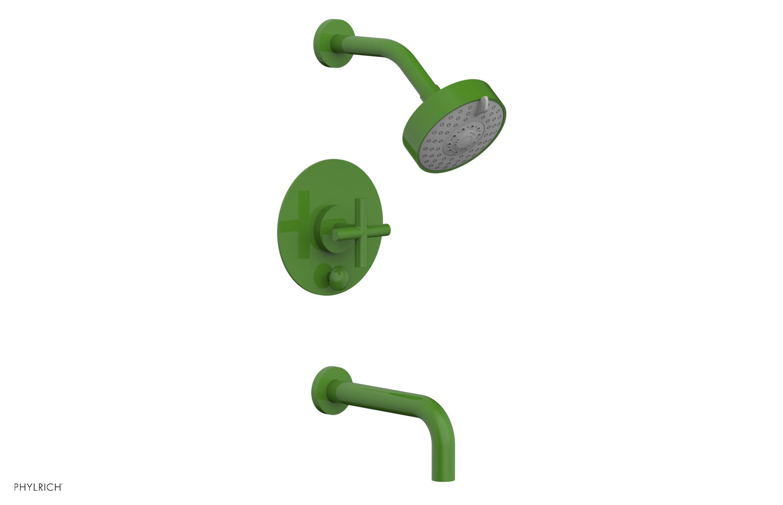 Phylrich TRANSITION Pressure Balance Tub & Shower Set 7 1/2" Spout - Cross Handle by Phylrich