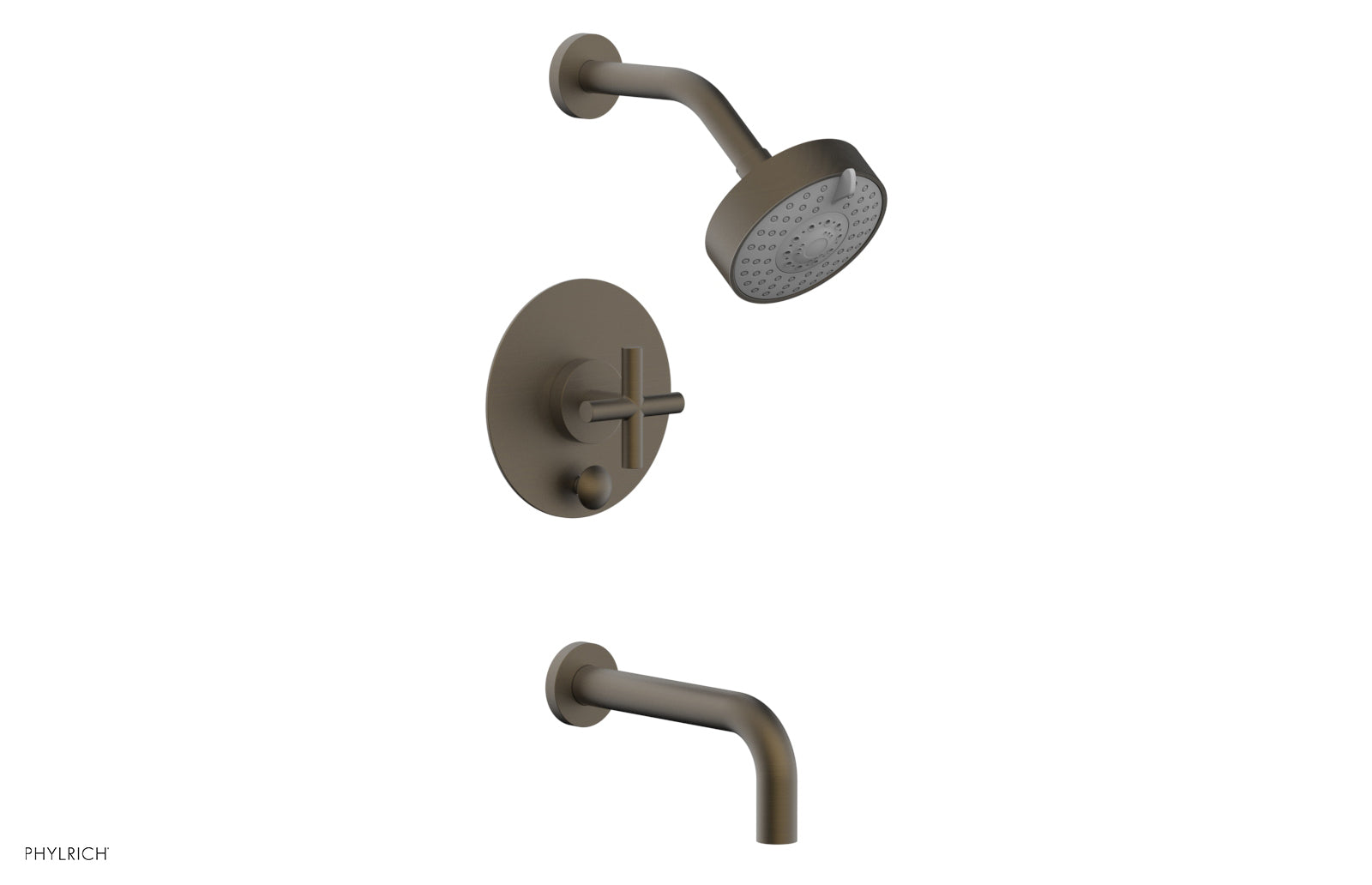 Phylrich TRANSITION Pressure Balance Tub & Shower Set 7 1/2" Spout - Cross Handle by Phylrich