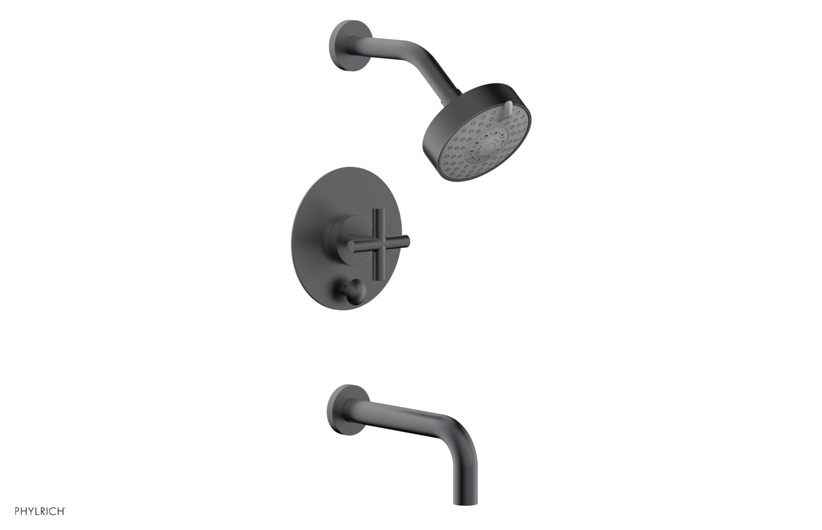 Phylrich TRANSITION Pressure Balance Tub & Shower Set 7 1/2" Spout - Cross Handle by Phylrich