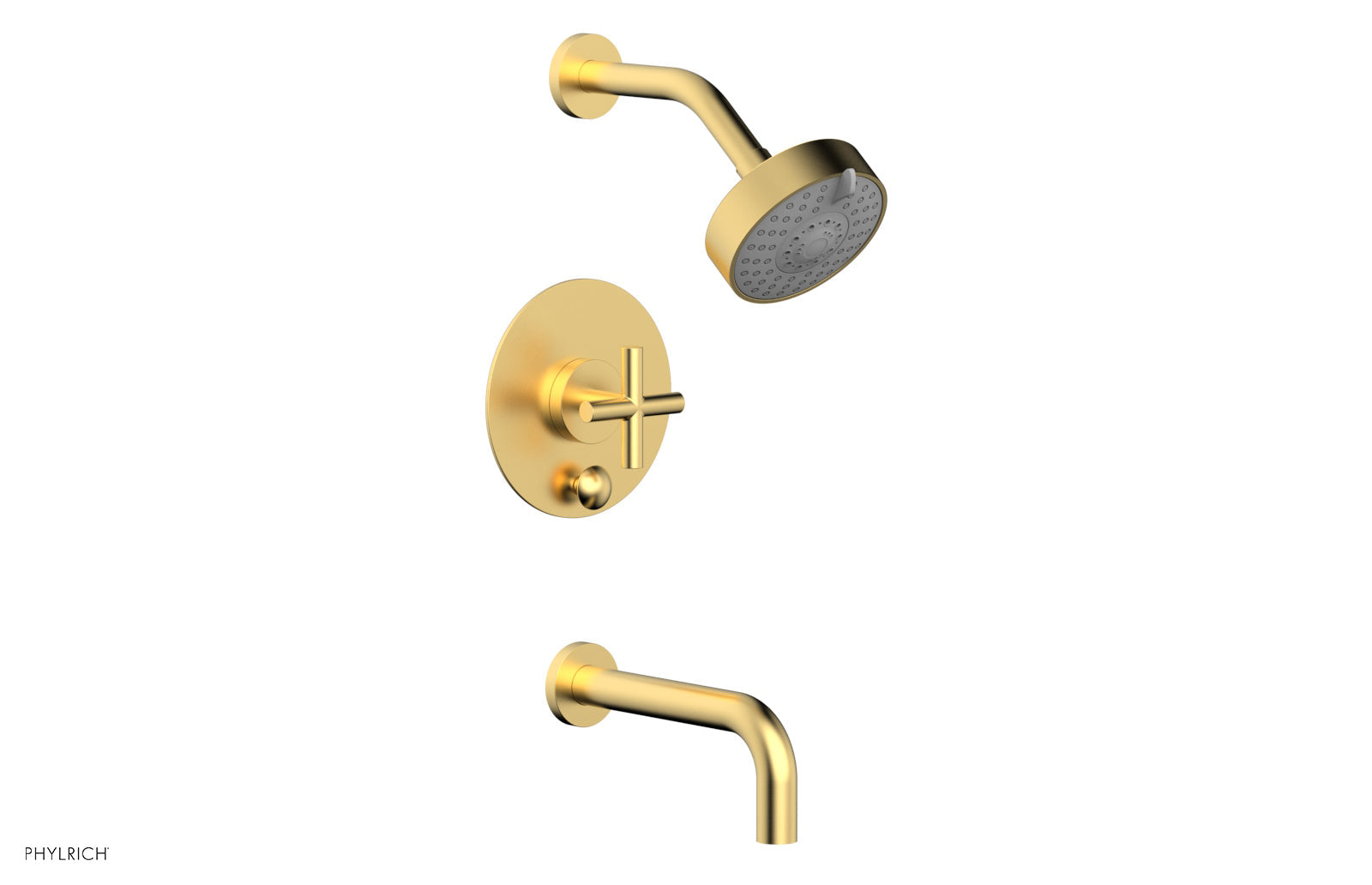 Phylrich TRANSITION Pressure Balance Tub & Shower Set 7 1/2" Spout - Cross Handle
