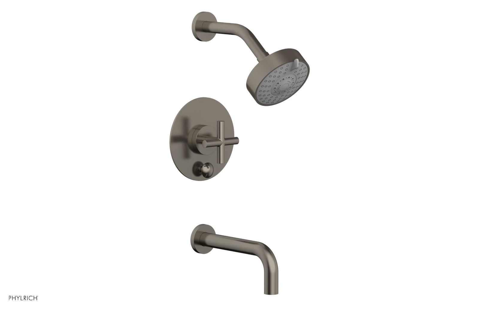 Phylrich TRANSITION Pressure Balance Tub & Shower Set 7 1/2" Spout - Cross Handle
