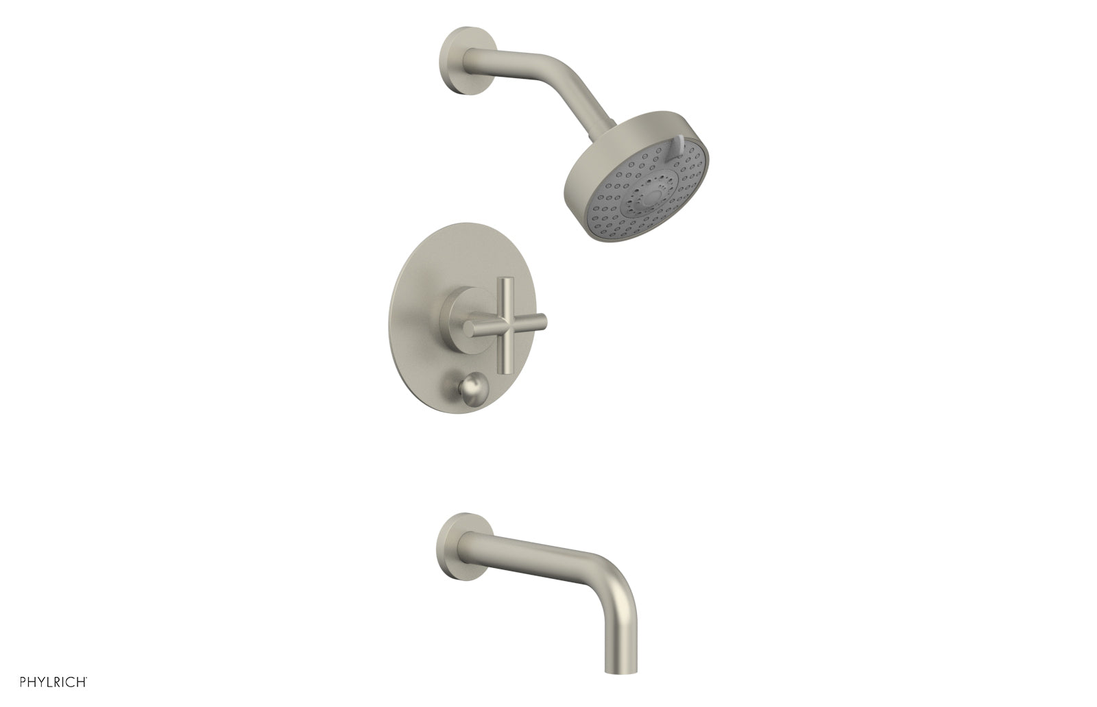 Phylrich TRANSITION Pressure Balance Tub & Shower Set 7 1/2" Spout - Cross Handle by Phylrich