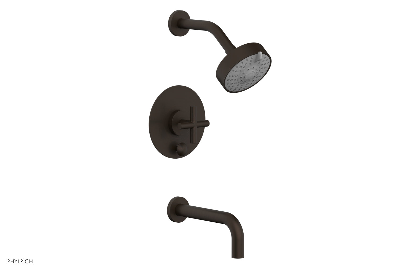 Phylrich TRANSITION Pressure Balance Tub & Shower Set 7 1/2" Spout - Cross Handle by Phylrich