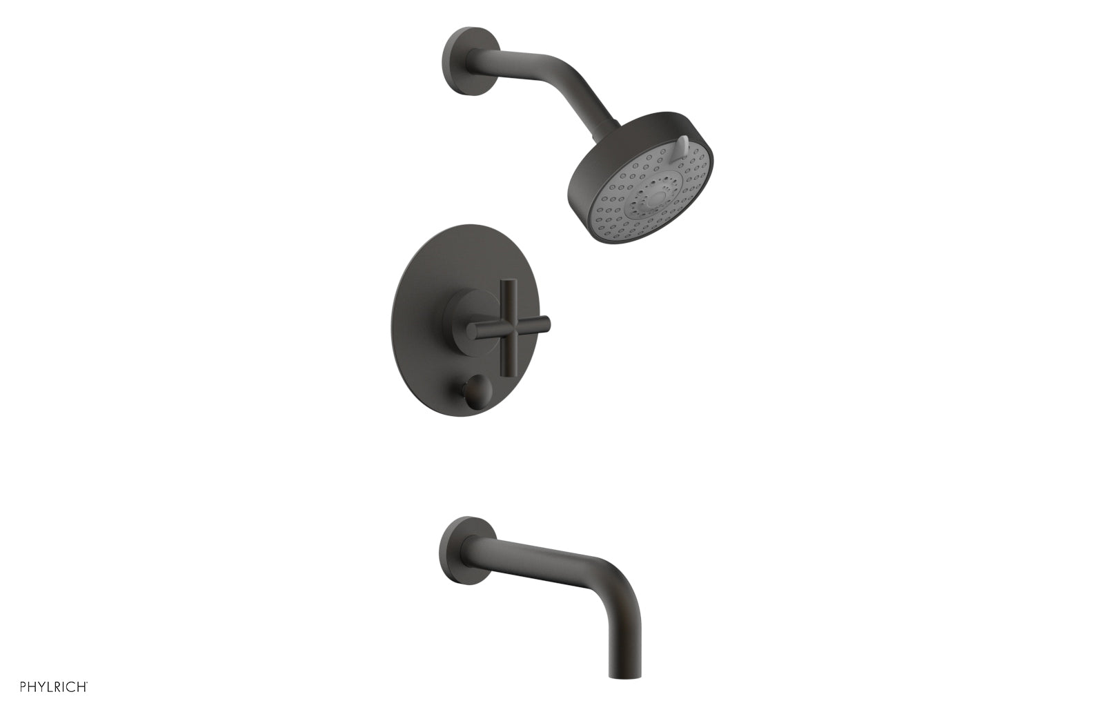 Phylrich TRANSITION Pressure Balance Tub & Shower Set 7 1/2" Spout - Cross Handle by Phylrich