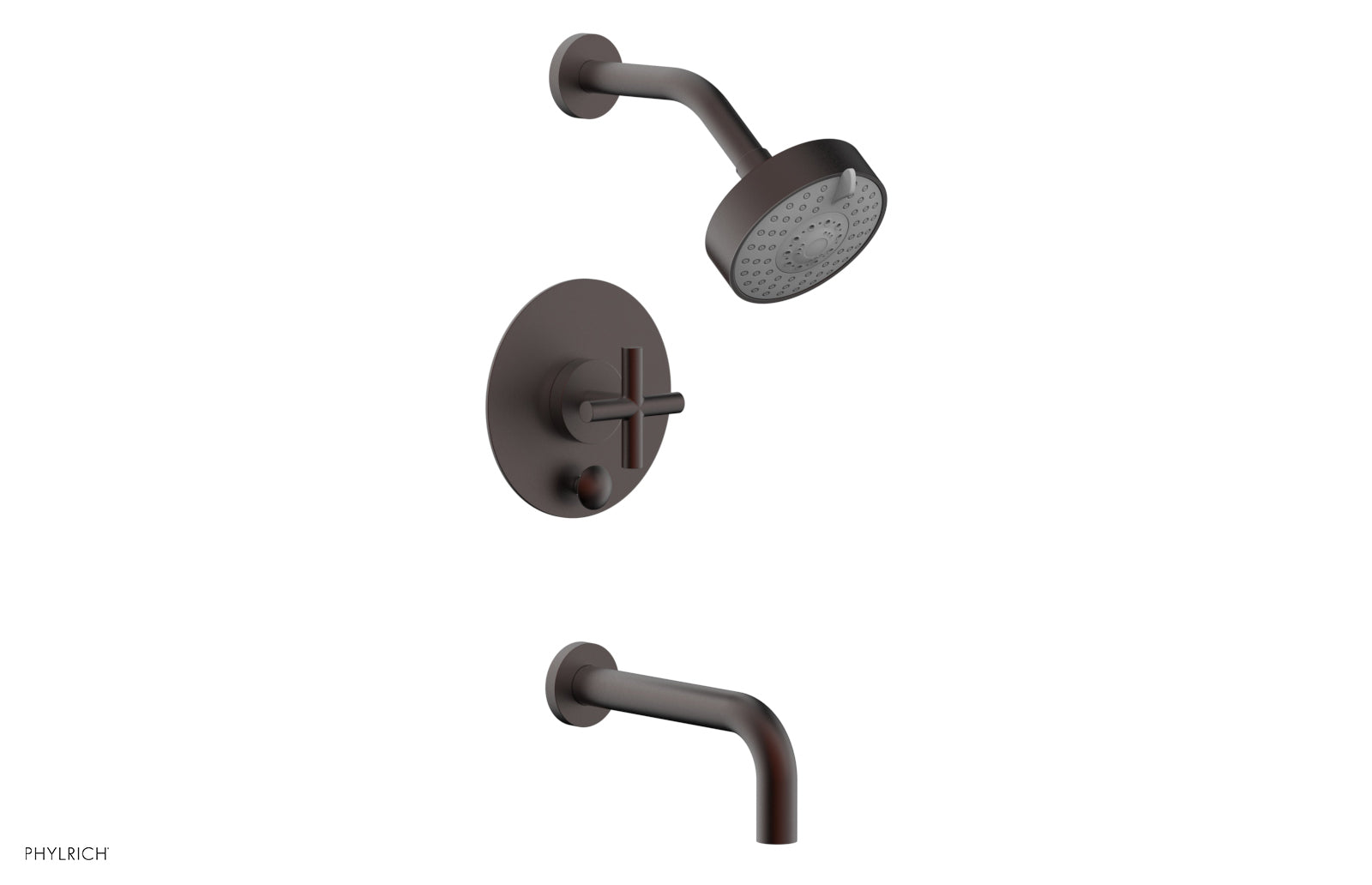 Phylrich TRANSITION Pressure Balance Tub & Shower Set 7 1/2" Spout - Cross Handle