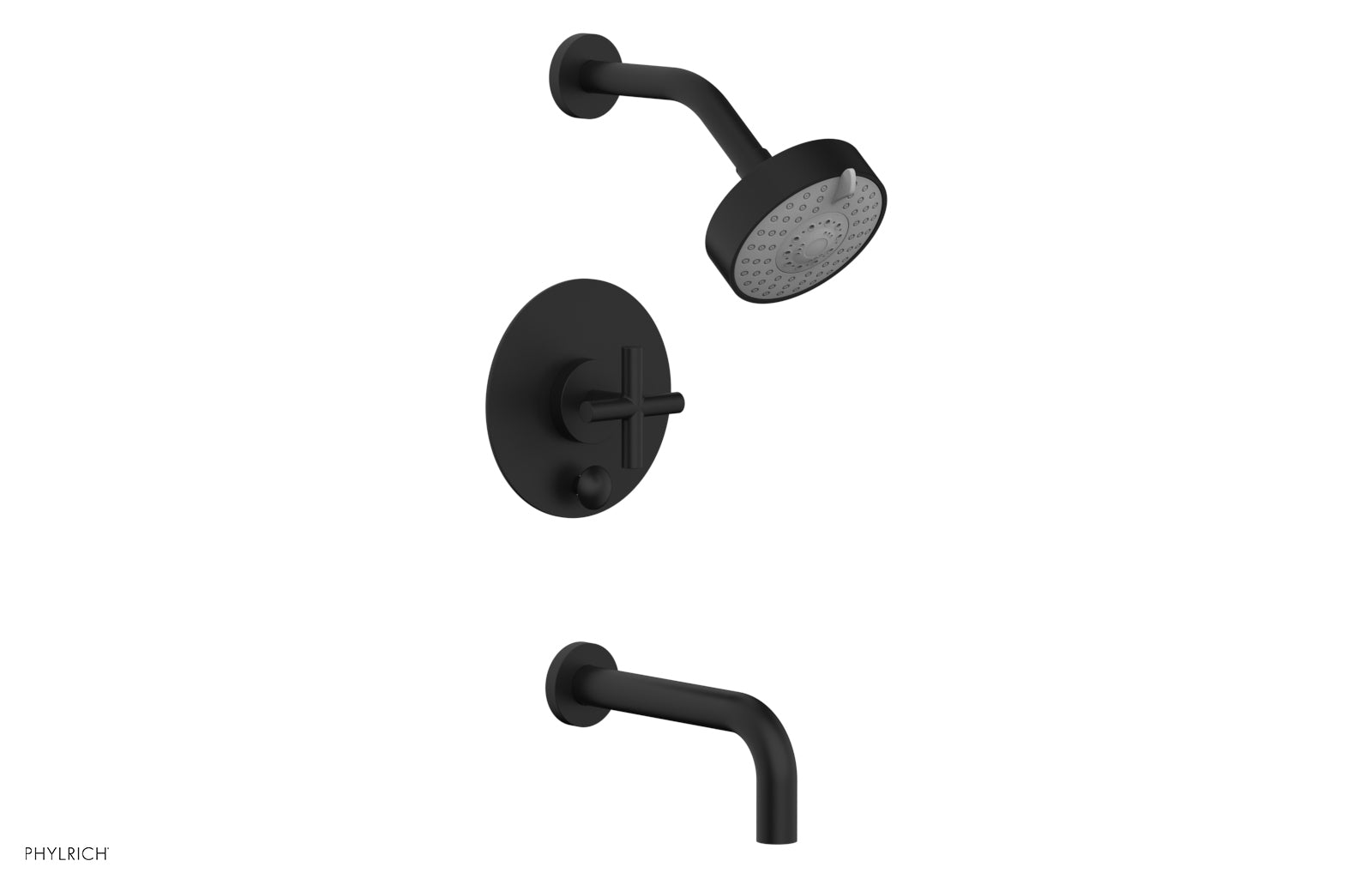 Phylrich TRANSITION Pressure Balance Tub & Shower Set 7 1/2" Spout - Cross Handle by Phylrich
