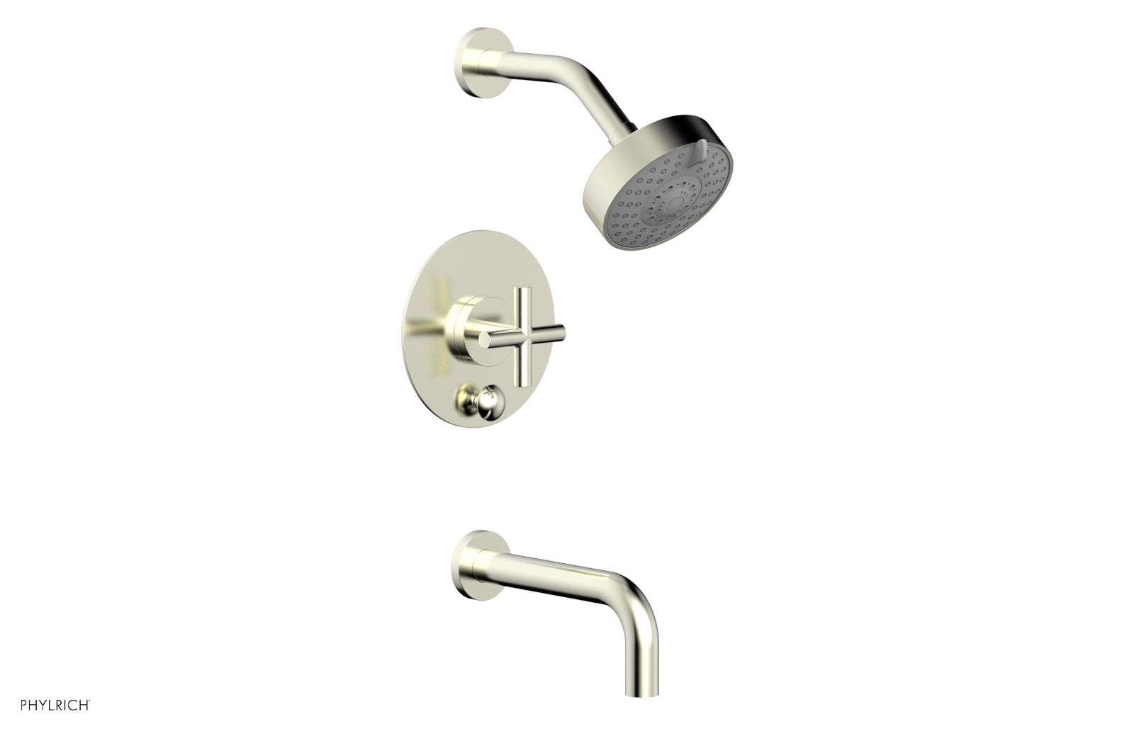 Phylrich TRANSITION Pressure Balance Tub & Shower Set 7 1/2" Spout - Cross Handle