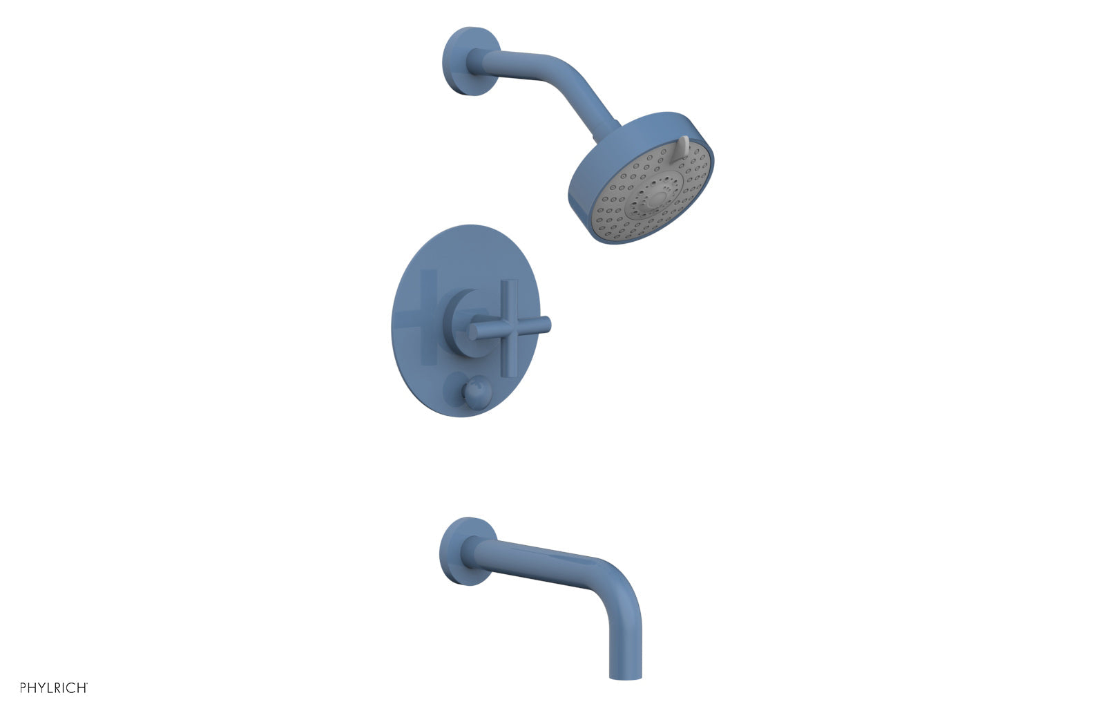 Phylrich TRANSITION Pressure Balance Tub & Shower Set 7 1/2" Spout - Cross Handle by Phylrich