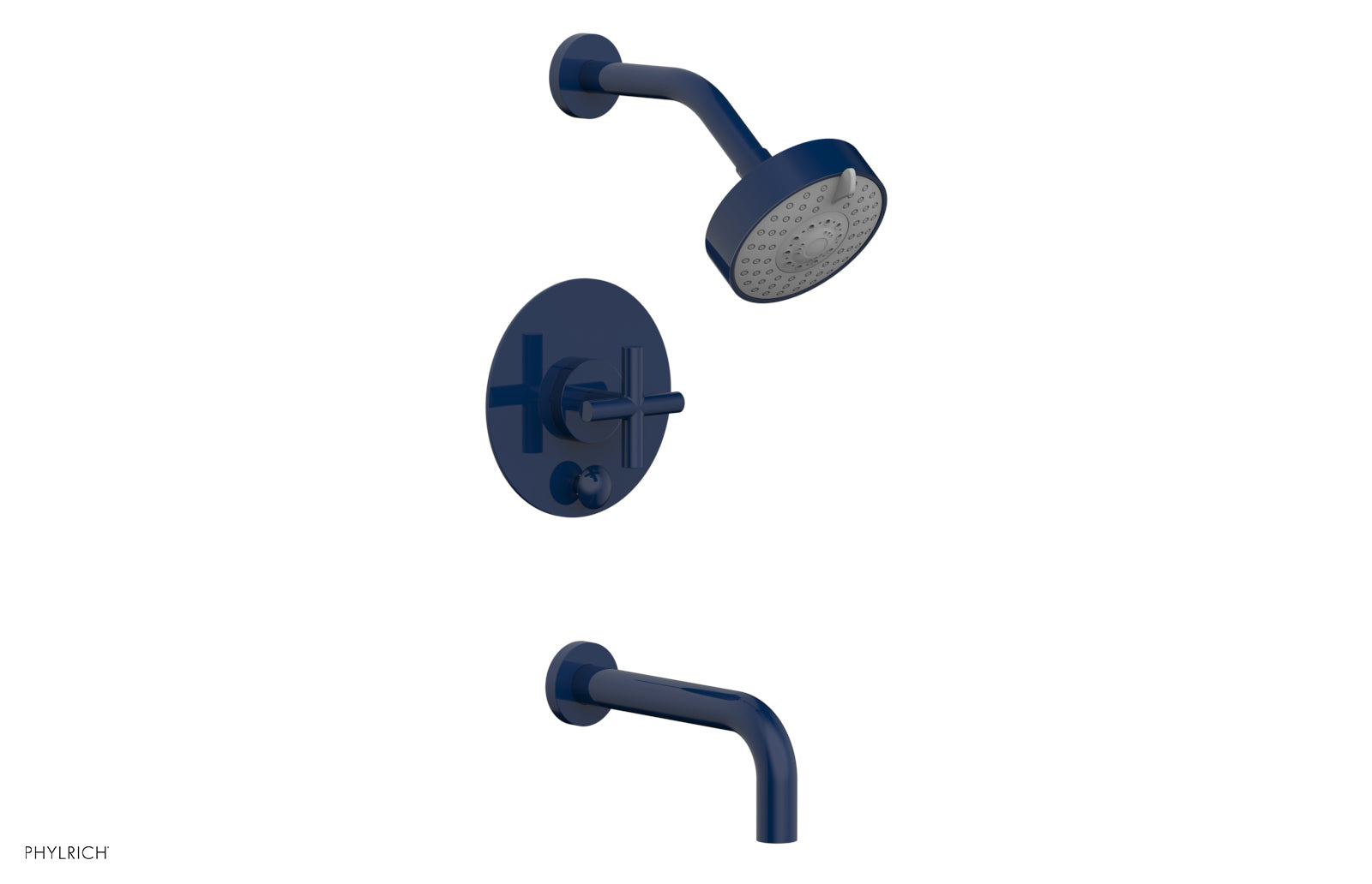 Phylrich TRANSITION Pressure Balance Tub & Shower Set 7 1/2" Spout - Cross Handle by Phylrich