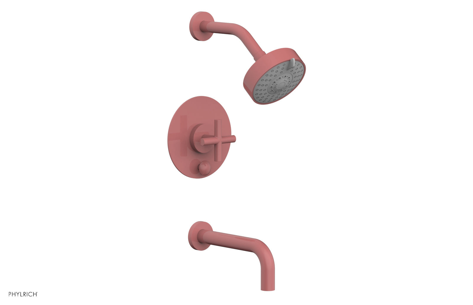 Phylrich TRANSITION Pressure Balance Tub & Shower Set 7 1/2" Spout - Cross Handle by Phylrich
