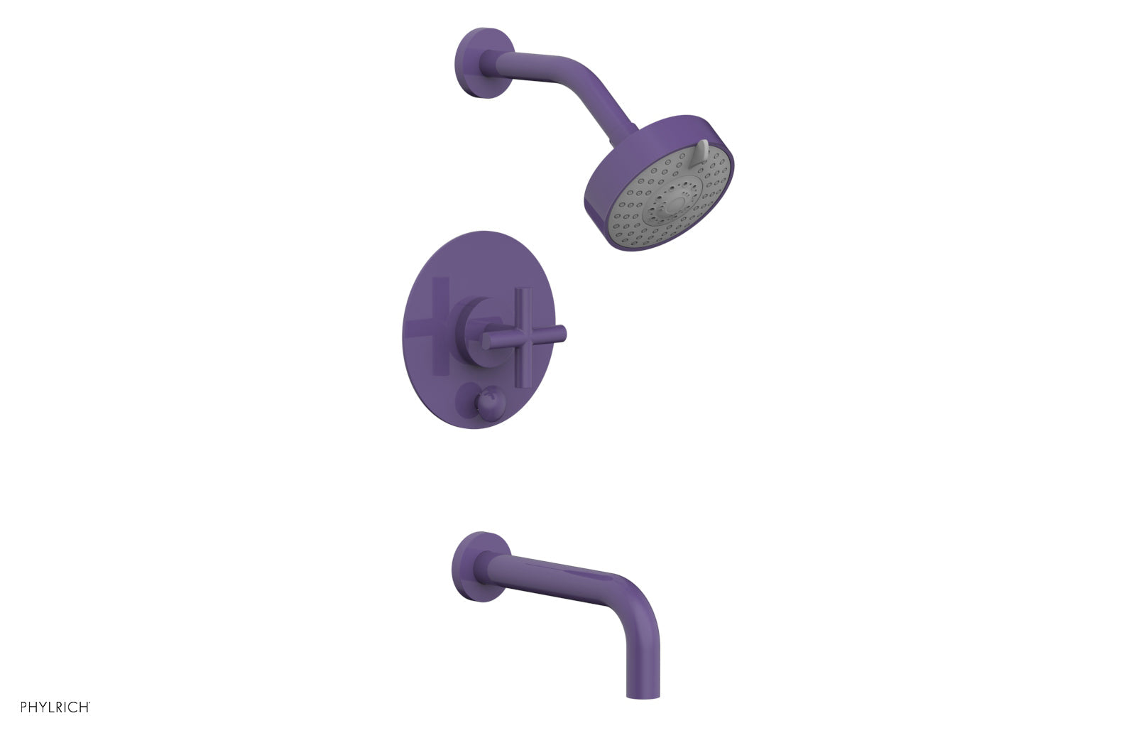 Phylrich TRANSITION Pressure Balance Tub & Shower Set 7 1/2" Spout - Cross Handle
