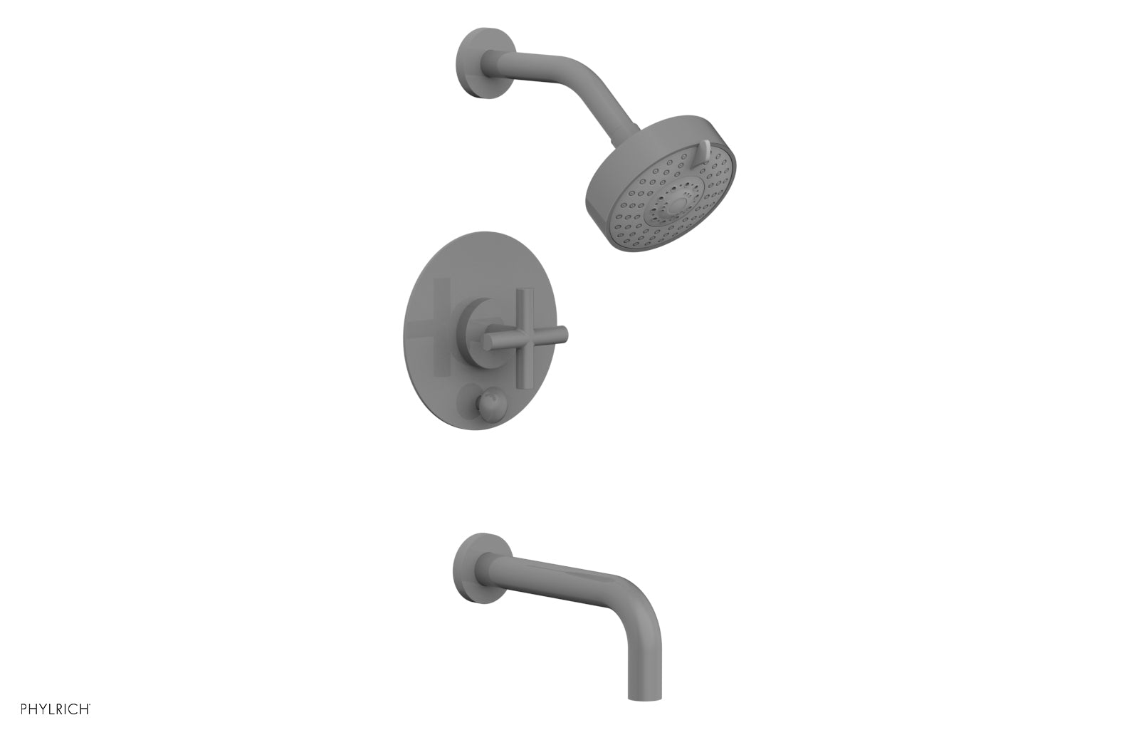 Phylrich TRANSITION Pressure Balance Tub & Shower Set 7 1/2" Spout - Cross Handle