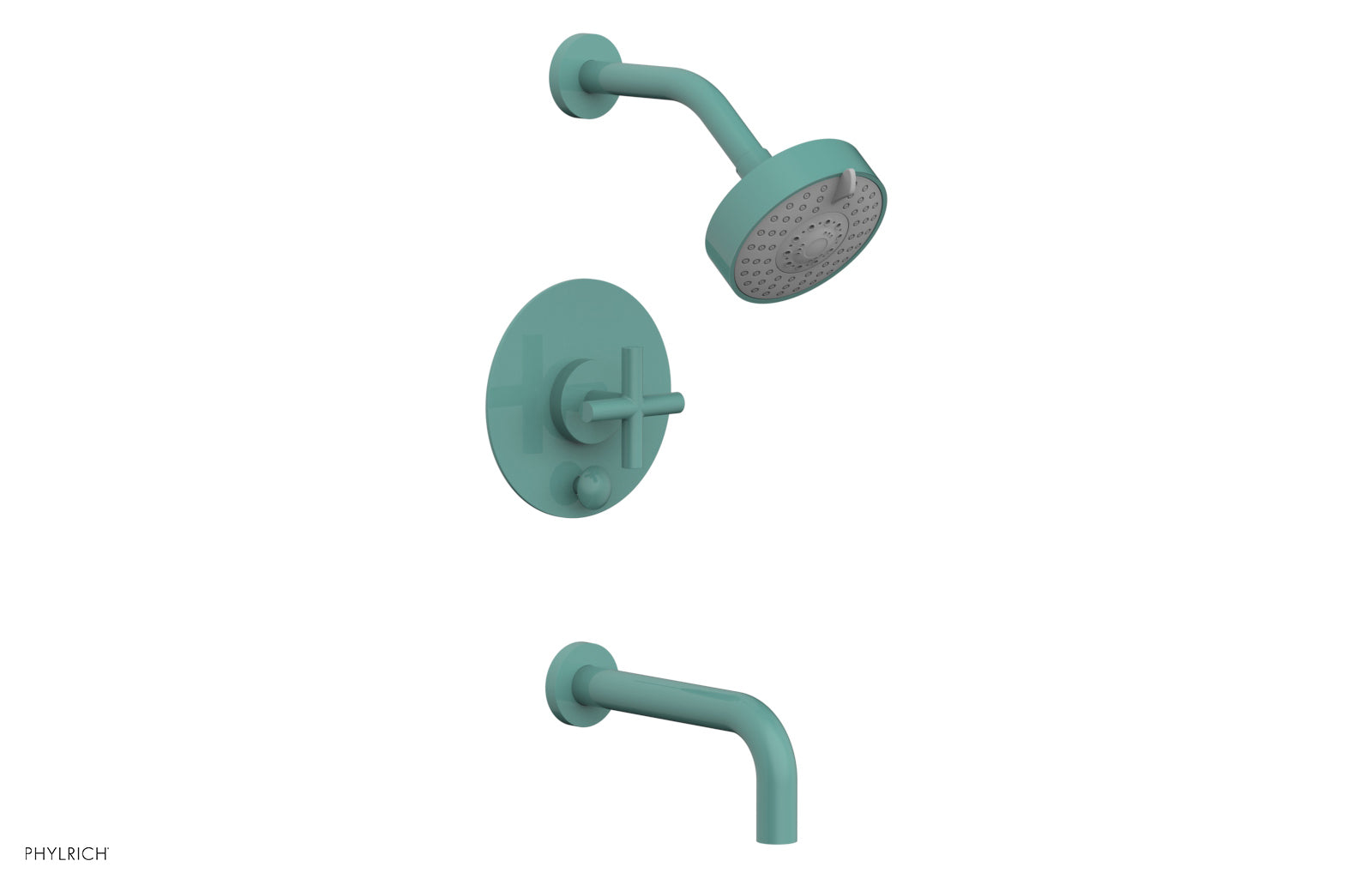 Phylrich TRANSITION Pressure Balance Tub & Shower Set 7 1/2" Spout - Cross Handle