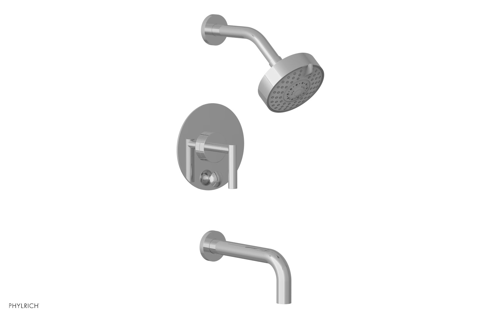 polished chrome shower set