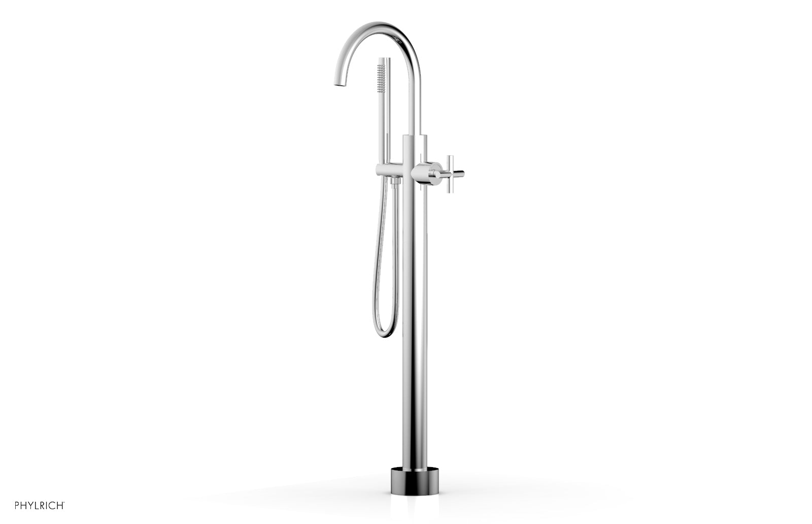 polished chrome tub filler